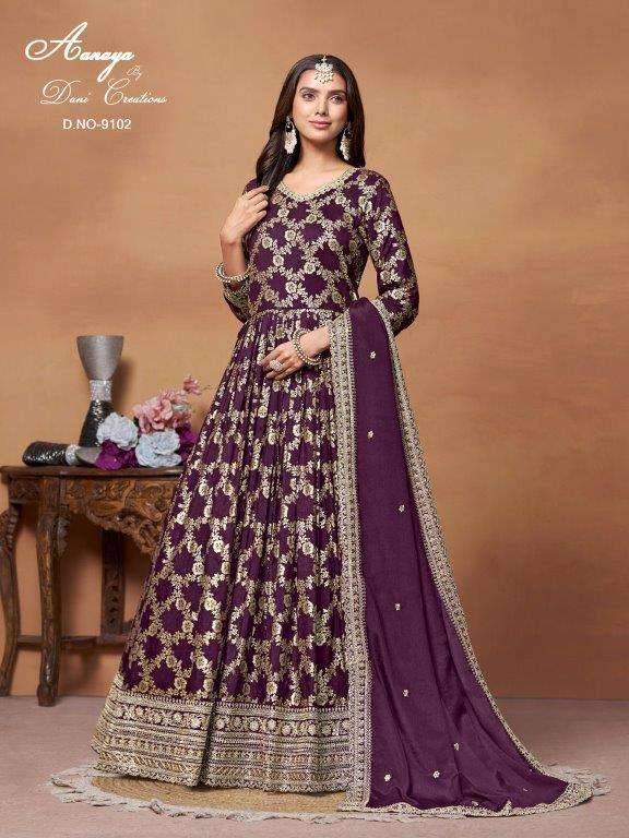 Aanaya Vol-191 By Twisha 9101 To 9104 Series Designer Stylish Fancy Colorful Beautiful Party Wear & Ethnic Wear Collection Dola Jacquard Gowns With Bottom At Wholesale Price