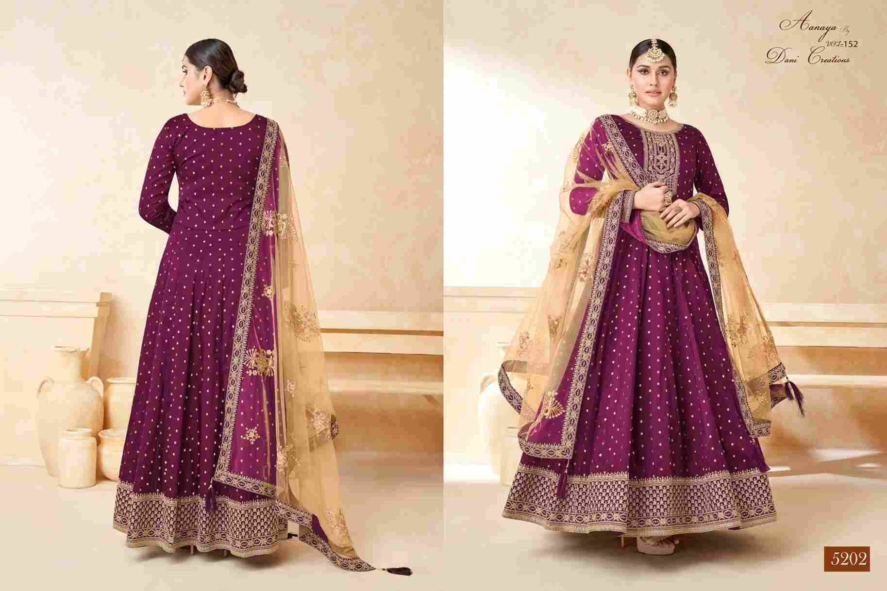 Aanaya Vol-152 By Twisha 5201 To 5204 Series Designer Stylish Fancy Colorful Beautiful Party Wear & Ethnic Wear Collection Tafeta Butti Gowns With Bottom At Wholesale Price