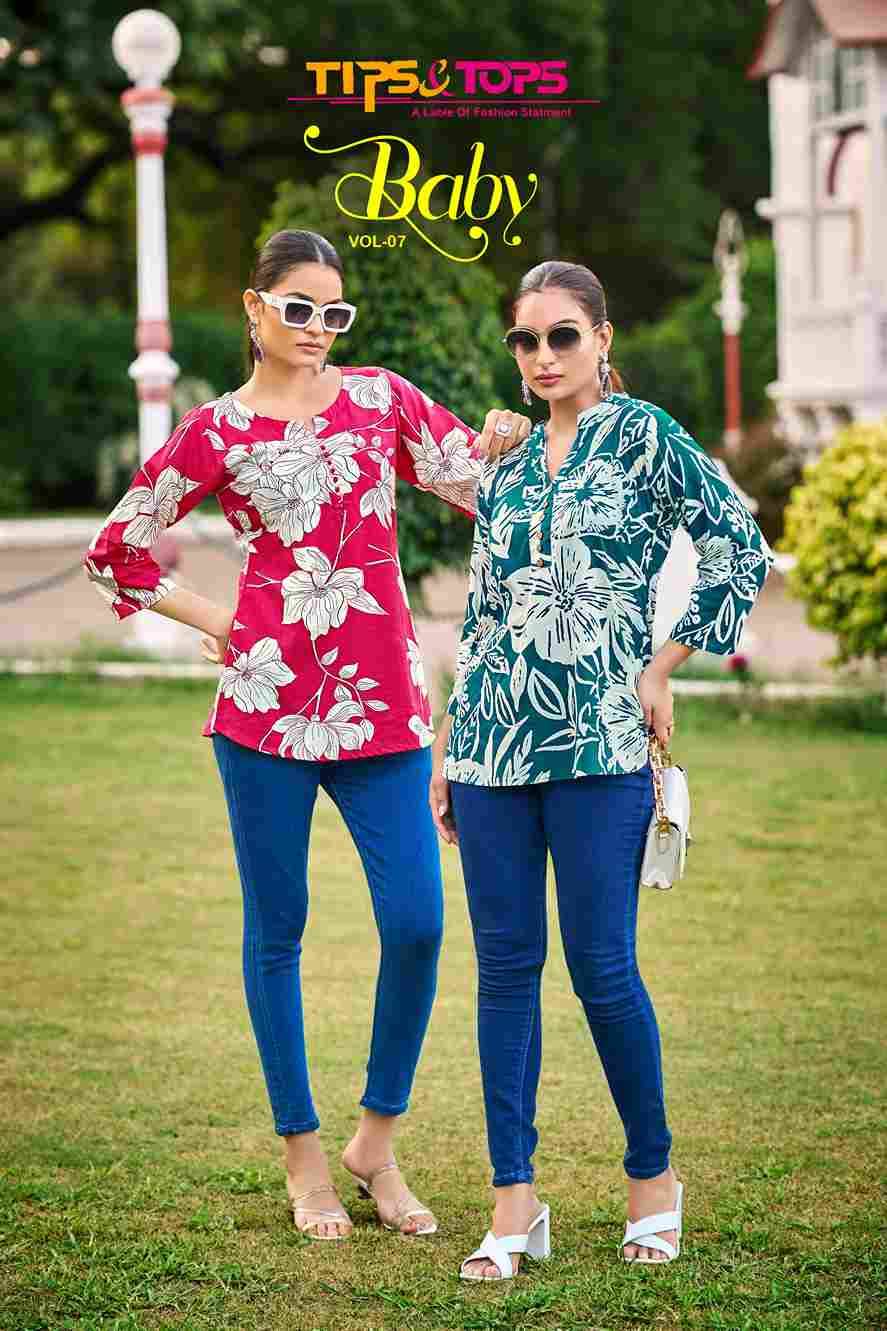 Baby Vol-7 By Tips And Tops 1001 To 1009 Series Designer Stylish Fancy Colorful Beautiful Party Wear & Ethnic Wear Collection Rayon Tops At Wholesale Price