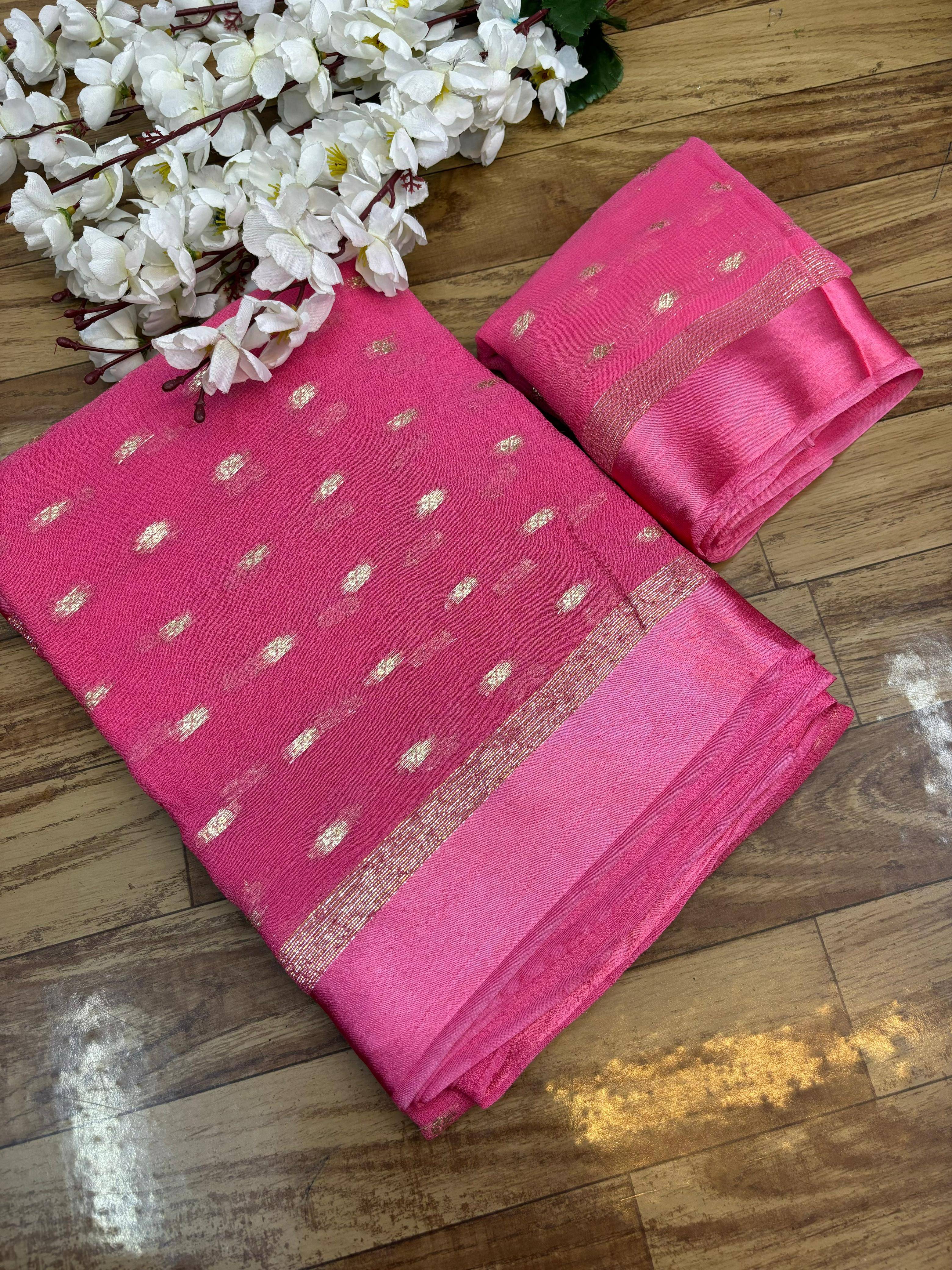 Bundi By Fashid Wholesale 01 To 07 Series Indian Traditional Wear Collection Beautiful Stylish Fancy Colorful Party Wear & Occasional Wear Viscose Georgette Sarees At Wholesale Price