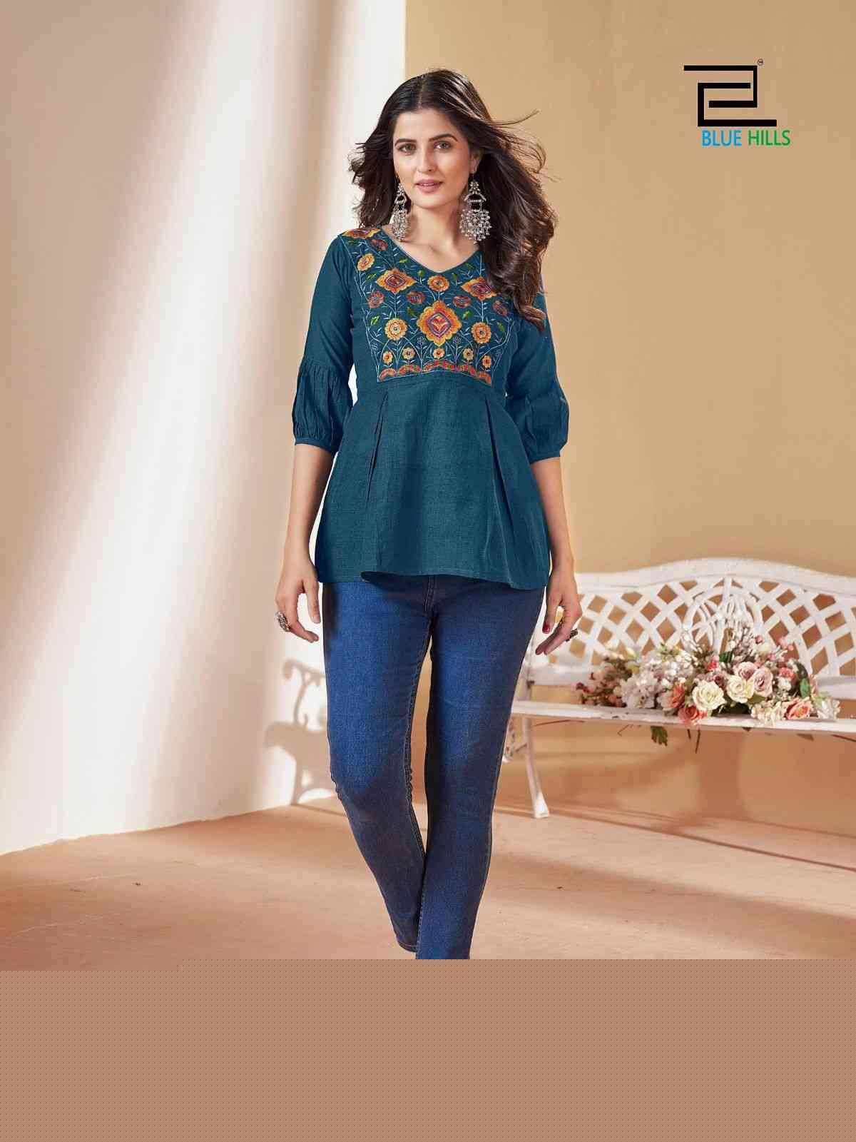 Charmi By Blue Hills 1001 To 1004 Series Designer Stylish Fancy Colorful Beautiful Party Wear & Ethnic Wear Collection Cotton Silk Print Tops At Wholesale Price