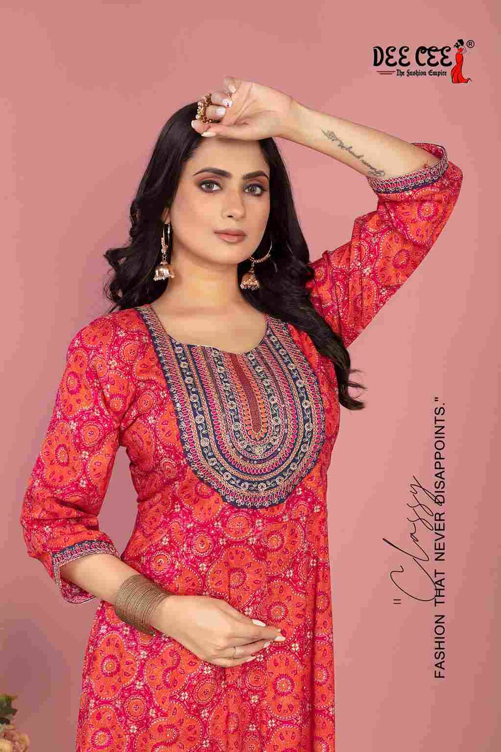 Deedar By Dee Cee 101 To 106 Series Designer Stylish Fancy Colorful Beautiful Party Wear & Ethnic Wear Collection Rayon Foil Kurtis At Wholesale Price