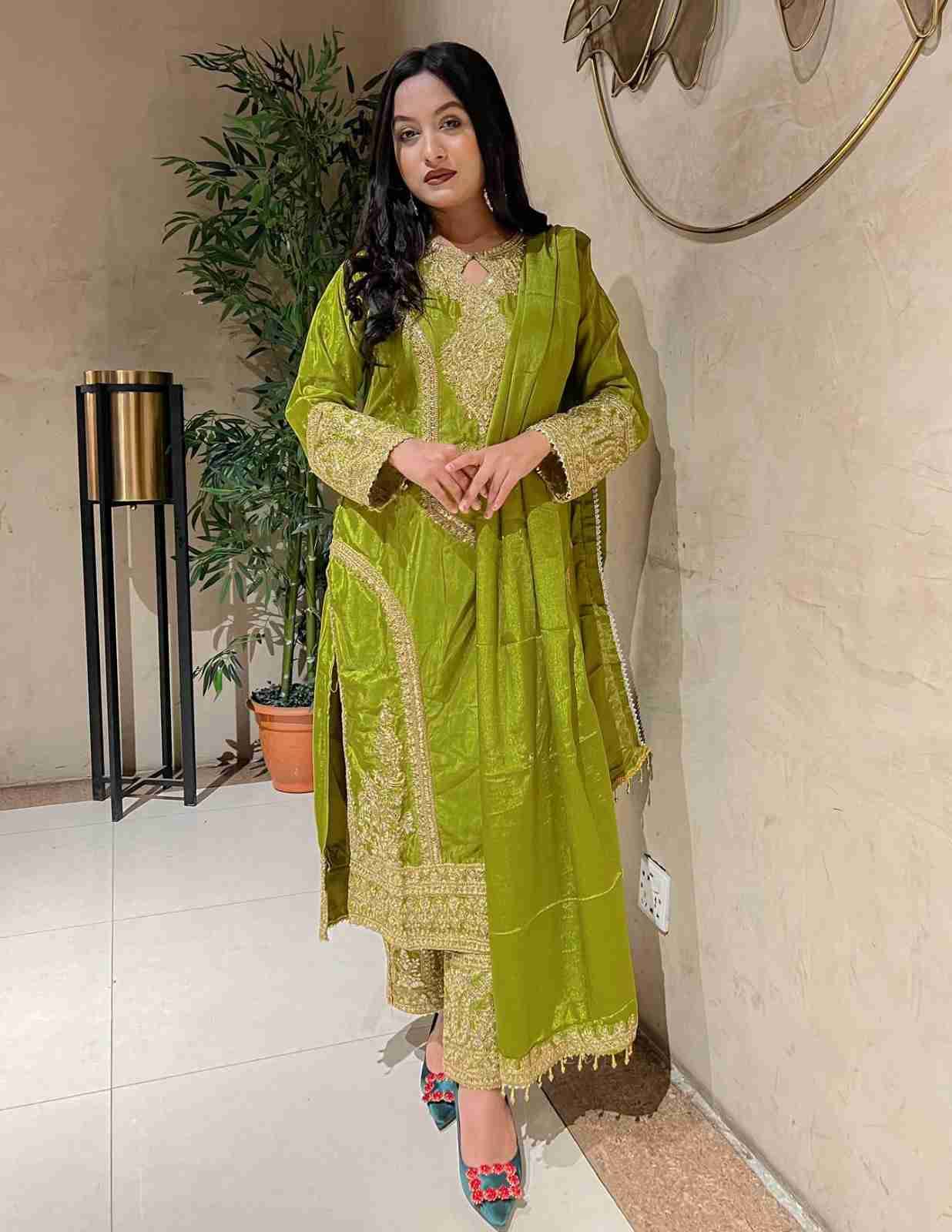 Df-02 By Fashid Wholesale Designer Suits Collection Beautiful Stylish Fancy Colorful Party Wear & Occasional Wear Chinnon Dresses At Wholesale Price