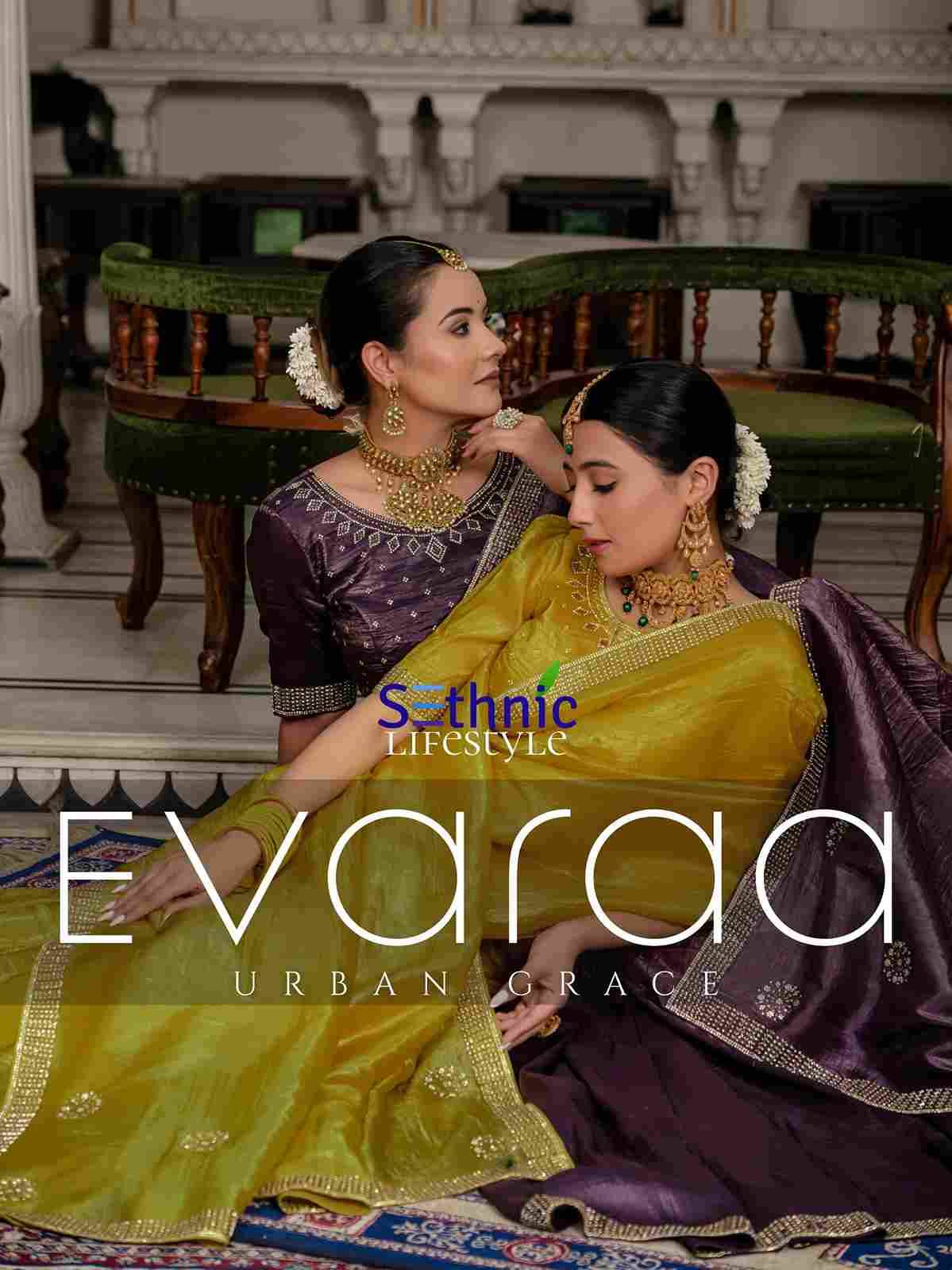 Evaraa By Sethnic 78001 To 78004 Series Indian Traditional Wear Collection Beautiful Stylish Fancy Colorful Party Wear & Occasional Wear Gold Crush Sarees At Wholesale Price