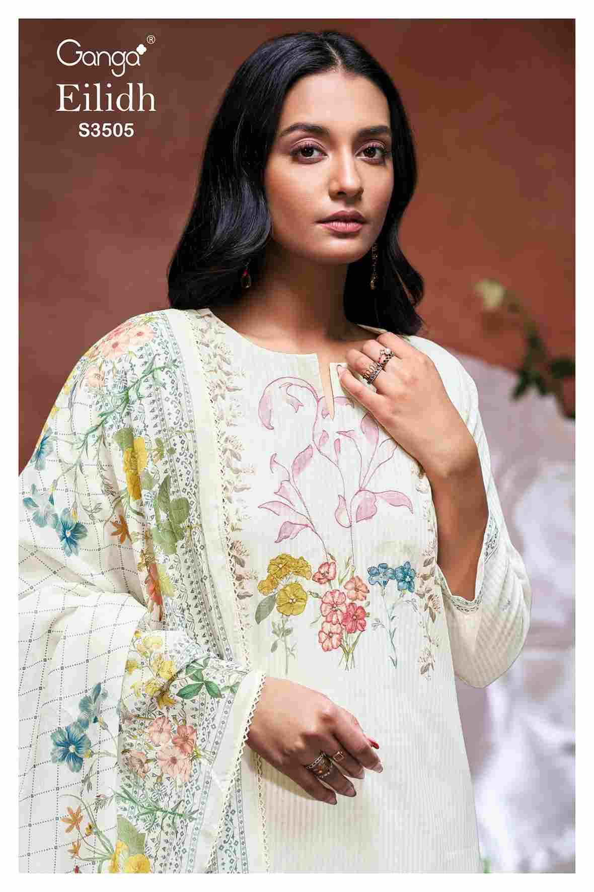Eilidh-3505 By Ganga Fashion 3505-A To 3505-D Series Beautiful Festive Suits Colorful Stylish Fancy Casual Wear & Ethnic Wear Pure Cotton Dresses At Wholesale Price