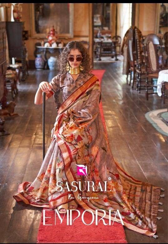 Emporia By Sasural 401 To 408 Series Indian Traditional Wear Collection Beautiful Stylish Fancy Colorful Party Wear & Occasional Wear Viscose Silk Sarees At Wholesale Price