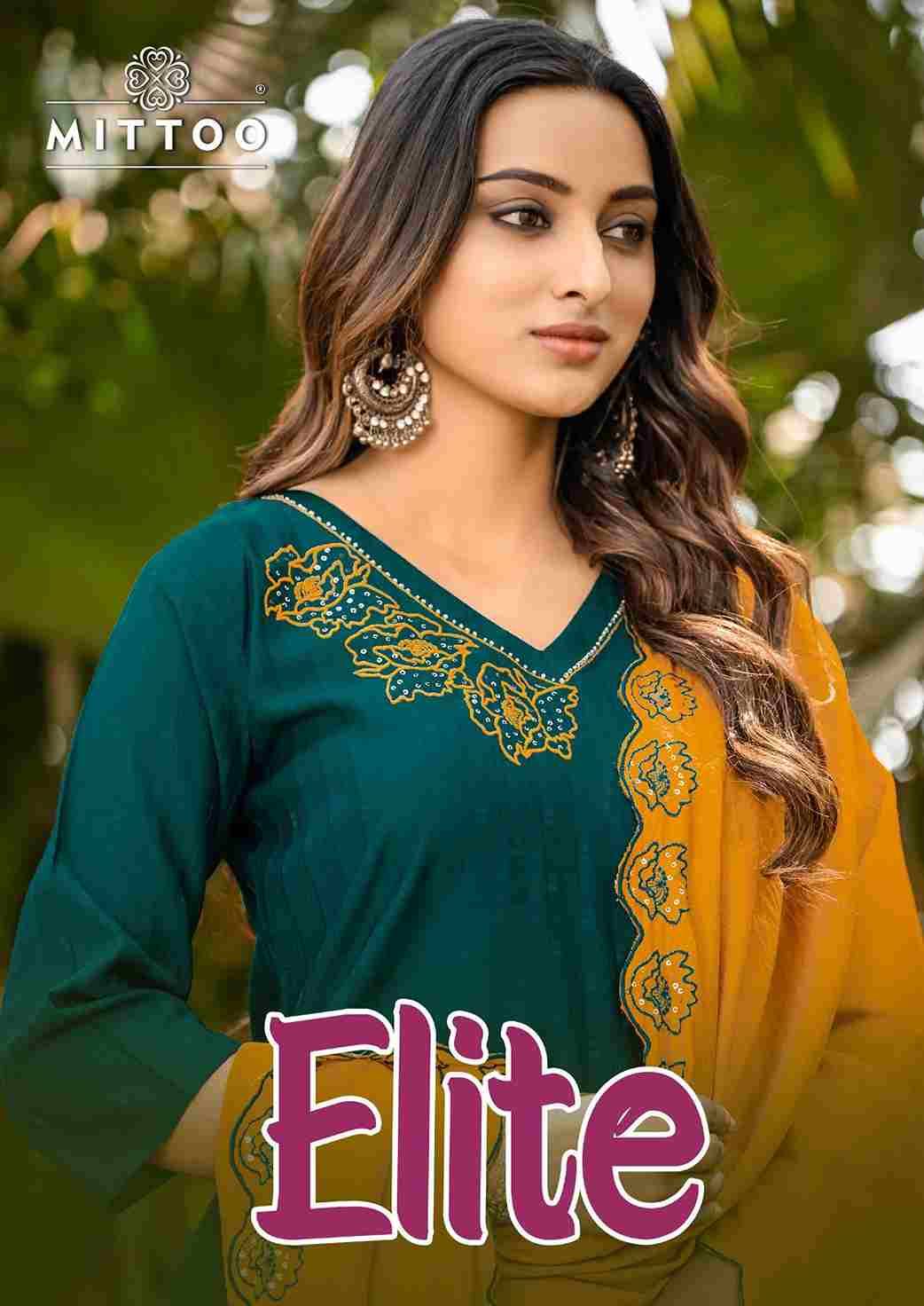 Elite By Mittoo 1001 To 1006 Series Designer Festive Suits Beautiful Stylish Fancy Colorful Party Wear & Occasional Wear Viscose Dresses At Wholesale Price