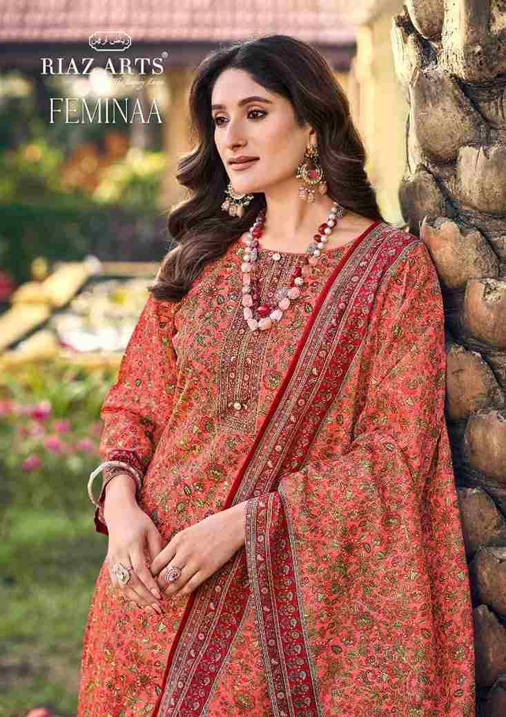 Feminaa By Riaz Arts 1001 To 1004 Series Beautiful Festive Suits Colorful Stylish Fancy Casual Wear & Ethnic Wear Pure Cotton Print Dresses At Wholesale Price