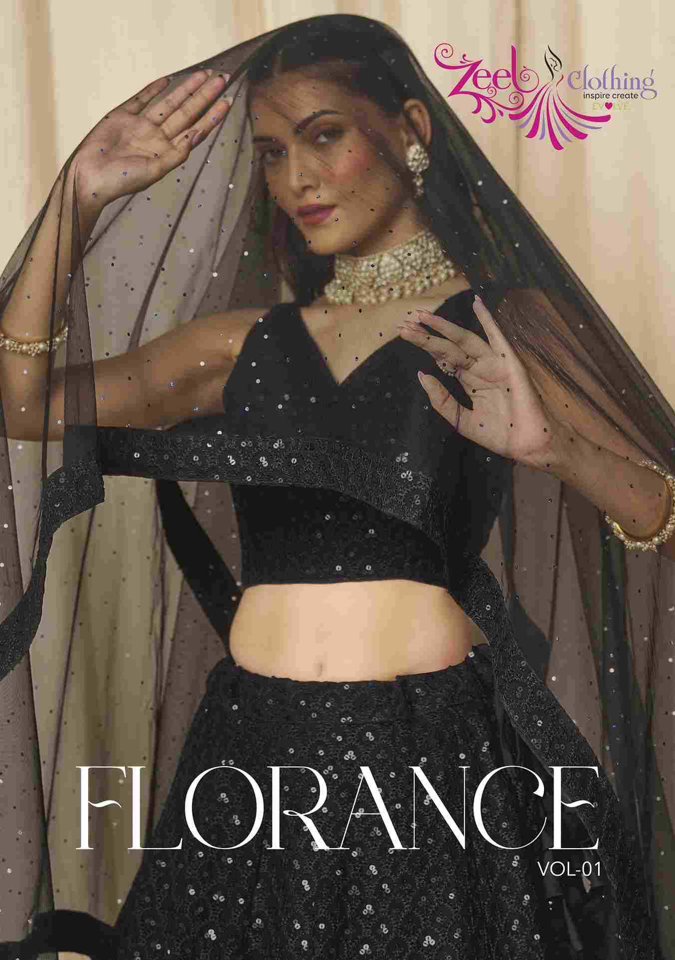 Florance Vol-1 By Zeel Clothing 5124-A To 5124-E Series Designer Beautiful Collection Occasional Wear & Party Wear Georgette Lehengas At Wholesale Price
