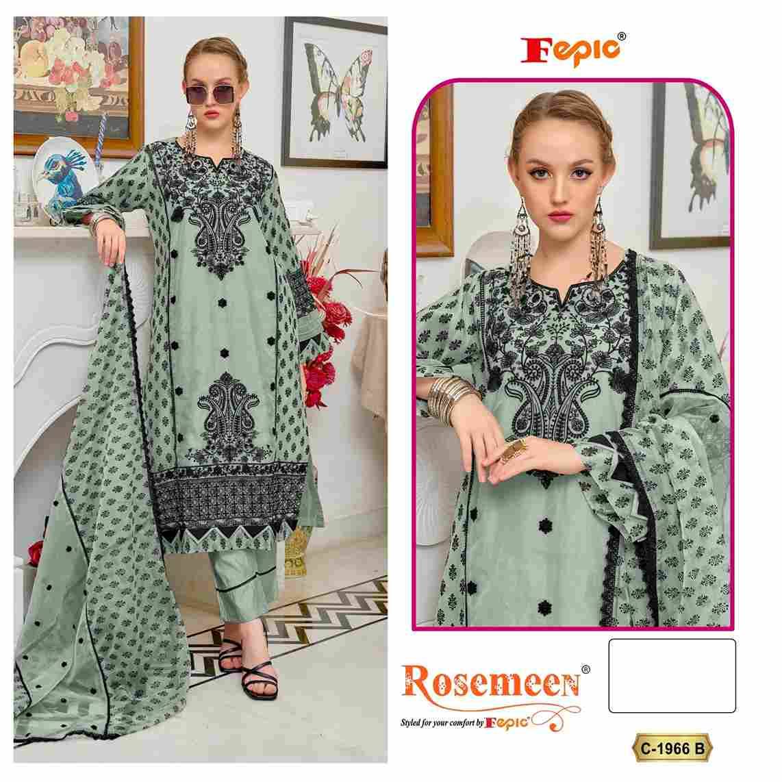 Fepic 1966 Colours By Fepic 1966-A To 1966-C Series Beautiful Pakistani Suits Stylish Fancy Colorful Party Wear & Occasional Wear Organza Embroidered Dresses At Wholesale Price