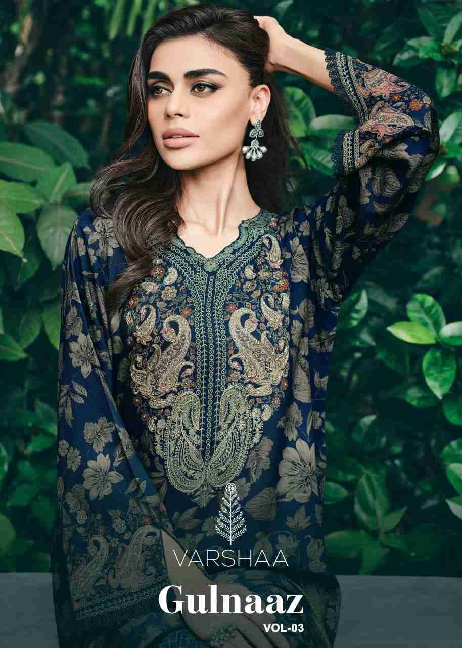 Gulnaaz Vol-3 By Varshaa 01 To 06 Series Beautiful Festive Suits Colorful Stylish Fancy Casual Wear & Ethnic Wear Viscose Muslin Dresses At Wholesale Price