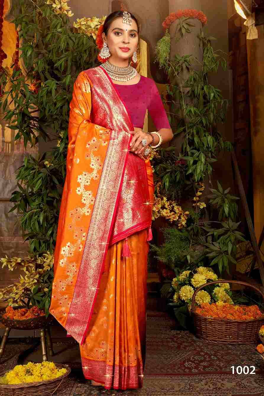Gulaab Silk By Saroj 1001 To 1006 Series Indian Traditional Wear Collection Beautiful Stylish Fancy Colorful Party Wear & Occasional Wear Soft Silk Sarees At Wholesale Price