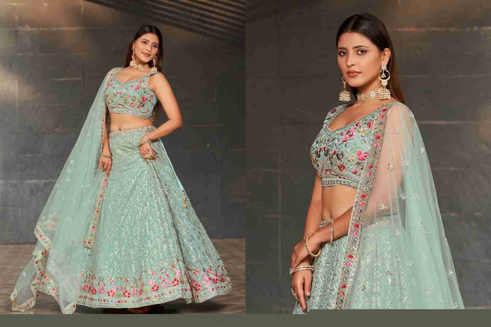 Golden Palm By Zeel Clothing 8001 To 8011 Series Indian Traditional Wear Bridal Collection Beautiful Stylish Fancy Colorful Party Wear & Occasional Wear Georgette Lehengas At Wholesale Price
