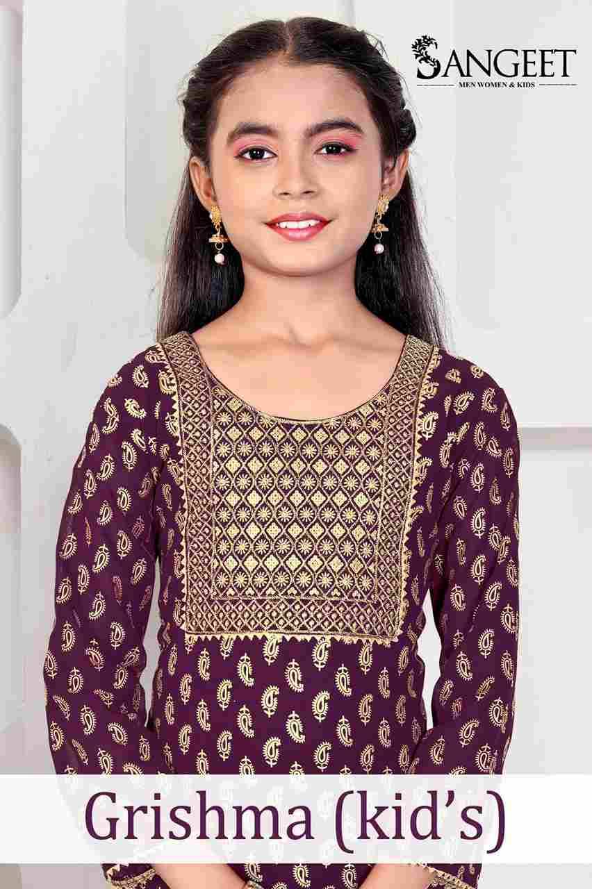 Grishma By Sangeet 1001 To 1006 Series Designer Stylish Fancy Colorful Beautiful Party Wear & Ethnic Wear Collection Faux Georgette Kurtis At Wholesale Price