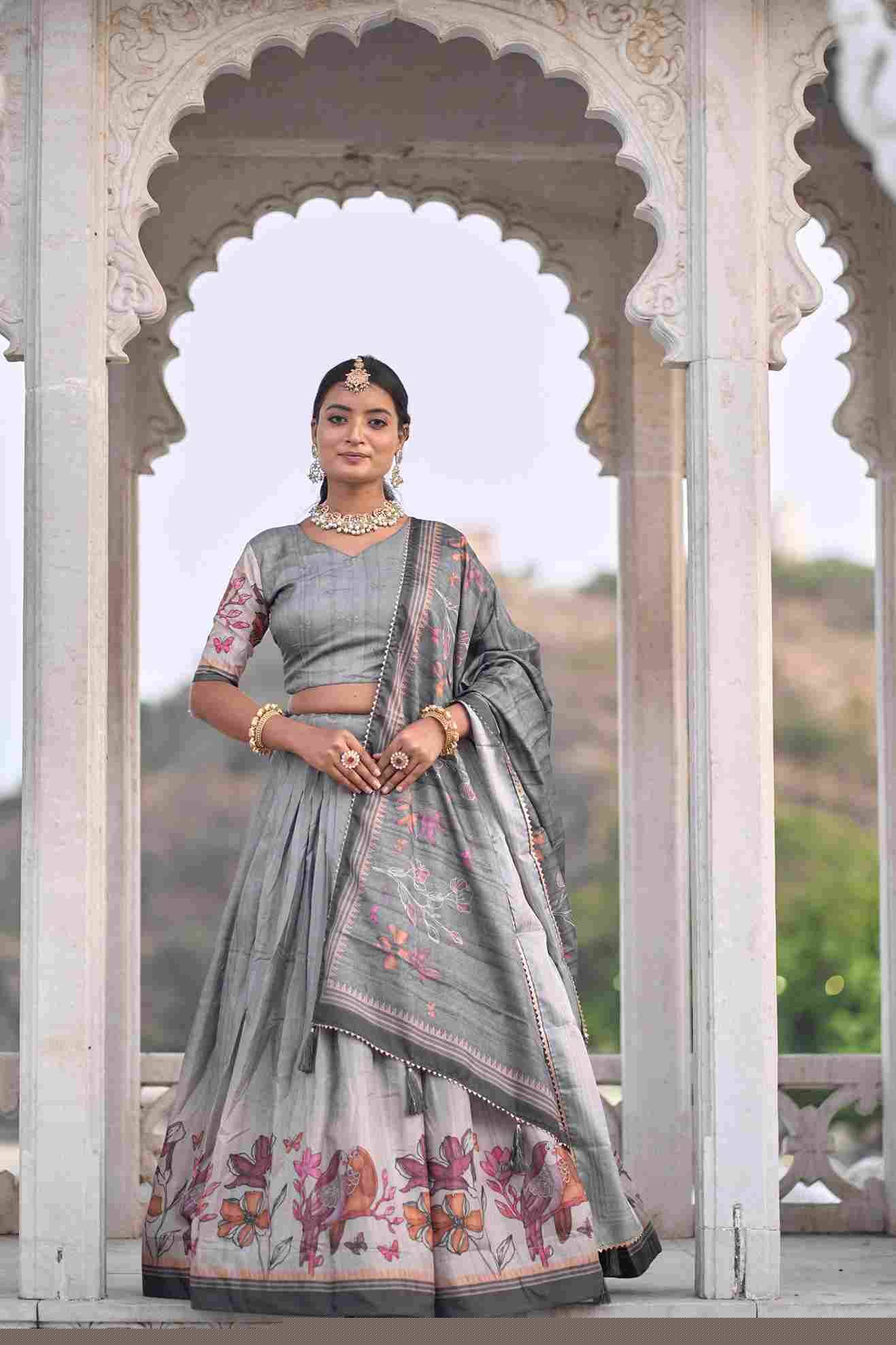 Gr-9018 By Fashid Wholesale Designer Beautiful Collection Occasional Wear & Party Wear Pure Manipuri Silk Lehengas At Wholesale Price