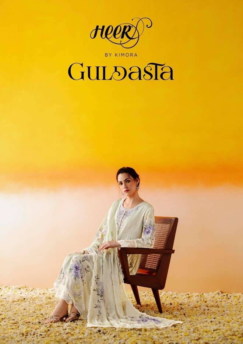 Guldasta By Kimora Fashion 9571 To 9576 Series Designer Festive Suits Collection Beautiful Stylish Fancy Colorful Party Wear & Occasional Wear Pure Muslin Dresses At Wholesale Price