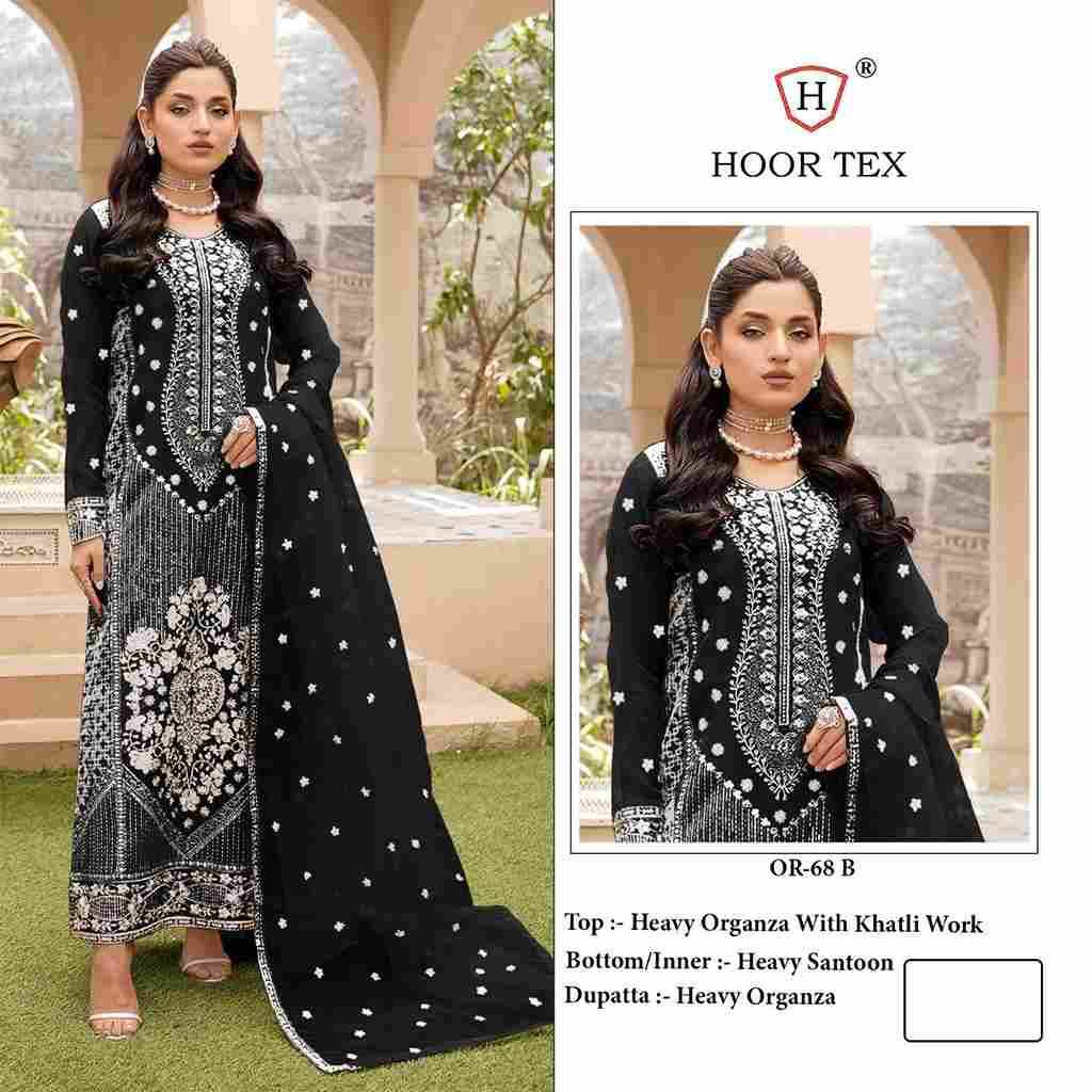 Hoor Tex Hit Design OR-68 Colours By Hoor Tex OR-68-A To OR-68-D Series Beautiful Pakistani Suits Stylish Colorful Fancy Casual Wear & Ethnic Wear Heavy Organza Embroidered Dresses At Wholesale Price