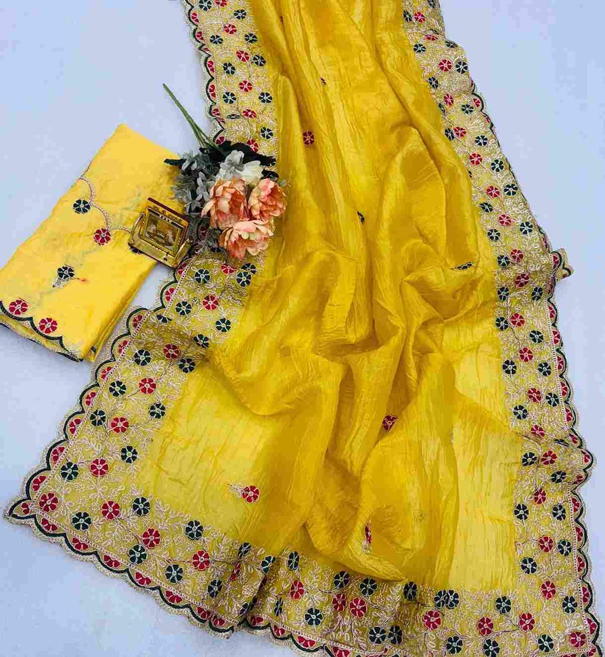 Hf-14 By Fashid Wholesale 01 To 06 Series Indian Traditional Wear Collection Beautiful Stylish Fancy Colorful Party Wear & Occasional Wear Heavy Gold Crush Silk Sarees At Wholesale Price