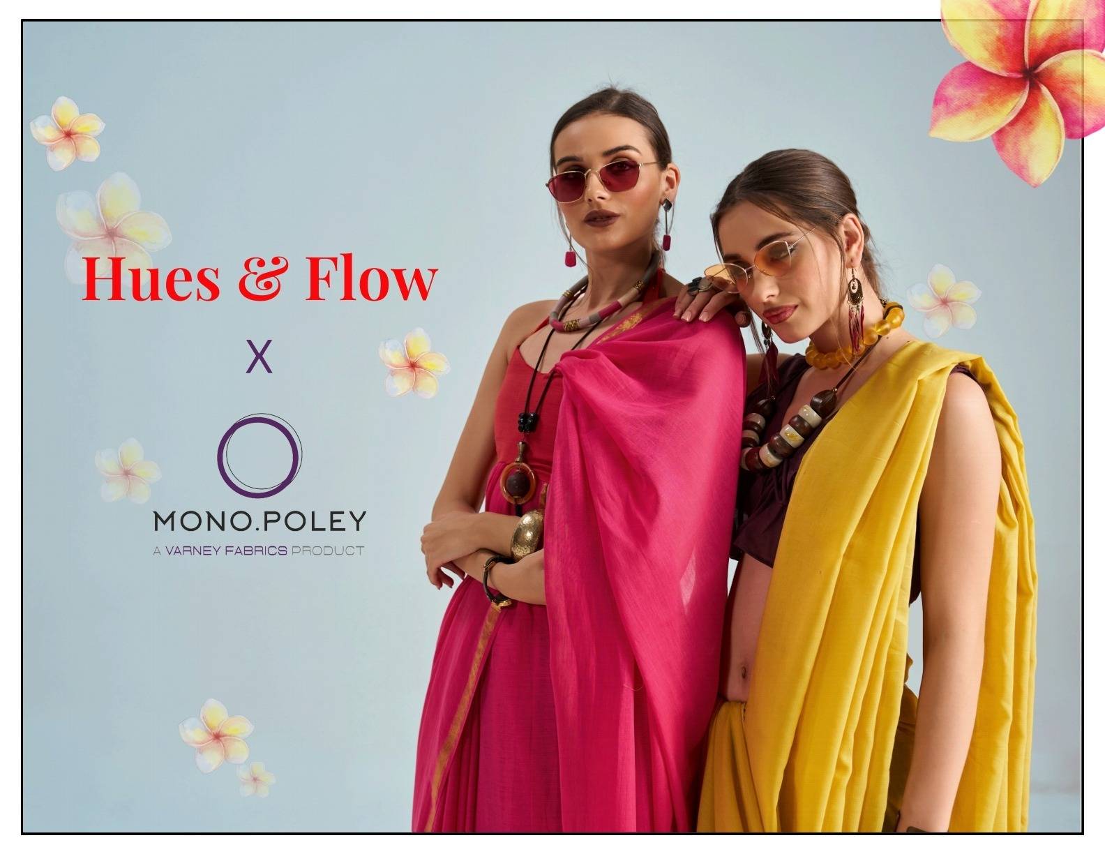 Hues And Flow By Mono Poley 8183 To 8191 Series Indian Traditional Wear Collection Beautiful Stylish Fancy Colorful Party Wear & Occasional Wear Viscose Sarees At Wholesale Price