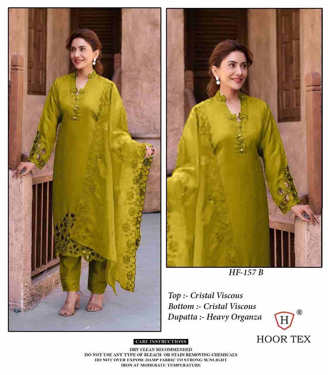 Hoor Tex Hit Design HF-157 Colours By Hoor Tex HF-157-A To HF-157-E Series Designer Festive Pakistani Suits Collection Beautiful Stylish Fancy Colorful Party Wear & Occasional Wear Heavy Viscose Embroidered Dresses At Wholesale Price