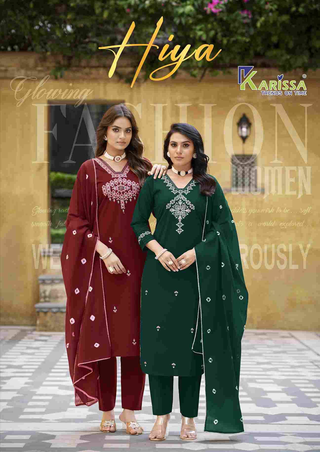 Hiya By Karissa 1001 To 1004 Series Beautiful Festive Suits Colorful Stylish Fancy Casual Wear & Ethnic Wear Pure Cotton Dresses At Wholesale Price