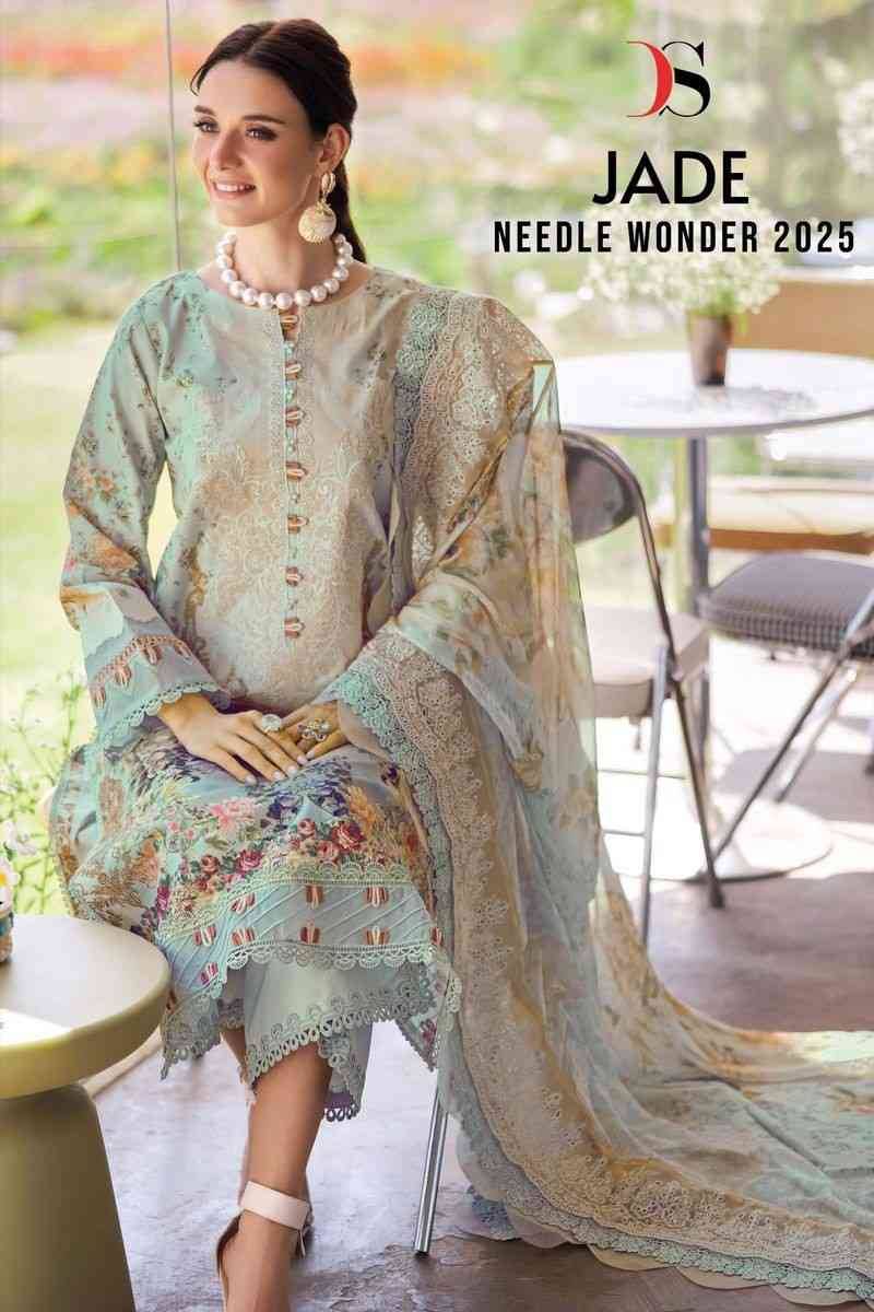 Jade Needle Wonder 2025 By Deepsy Suits 1091 To 1098 Series Pakistani Stylish Beautiful Colourful Printed & Embroidered Party Wear & Occasional Wear Pure Cotton Dresses At Wholesale Price