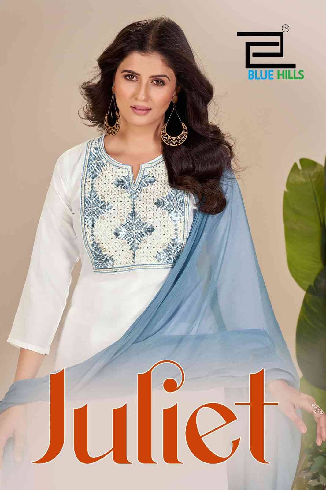 Juliet By Blue Hills 1001 To 1004 Series Designer Festive Suits Beautiful Fancy Colorful Stylish Party Wear & Occasional Wear Rayon Dresses At Wholesale Price