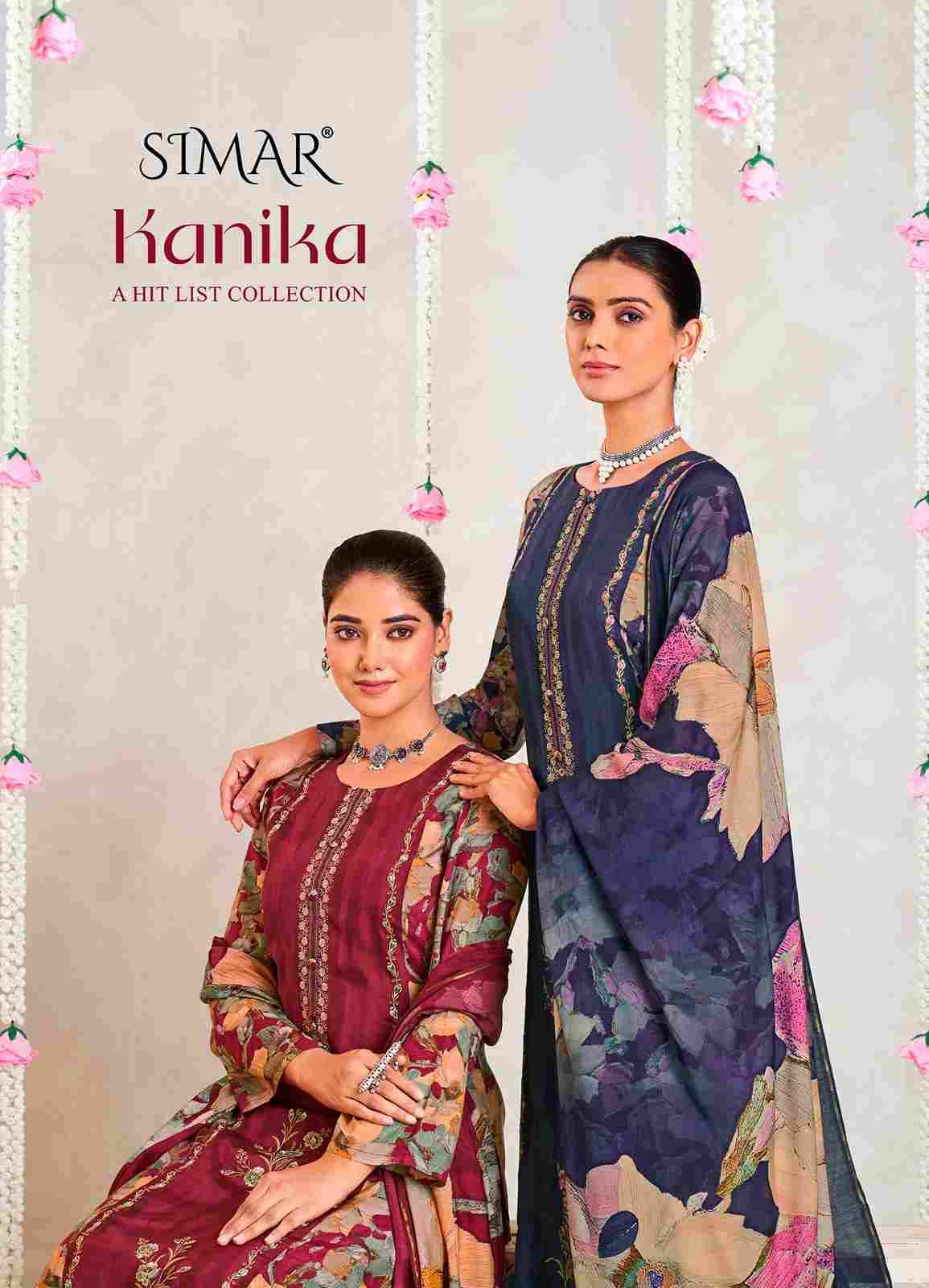 Kanika By Simar 8030-A To 8030-D Series Designer Festive Suits Beautiful Stylish Fancy Colorful Party Wear & Occasional Wear Jam Satin Print Dresses At Wholesale Price