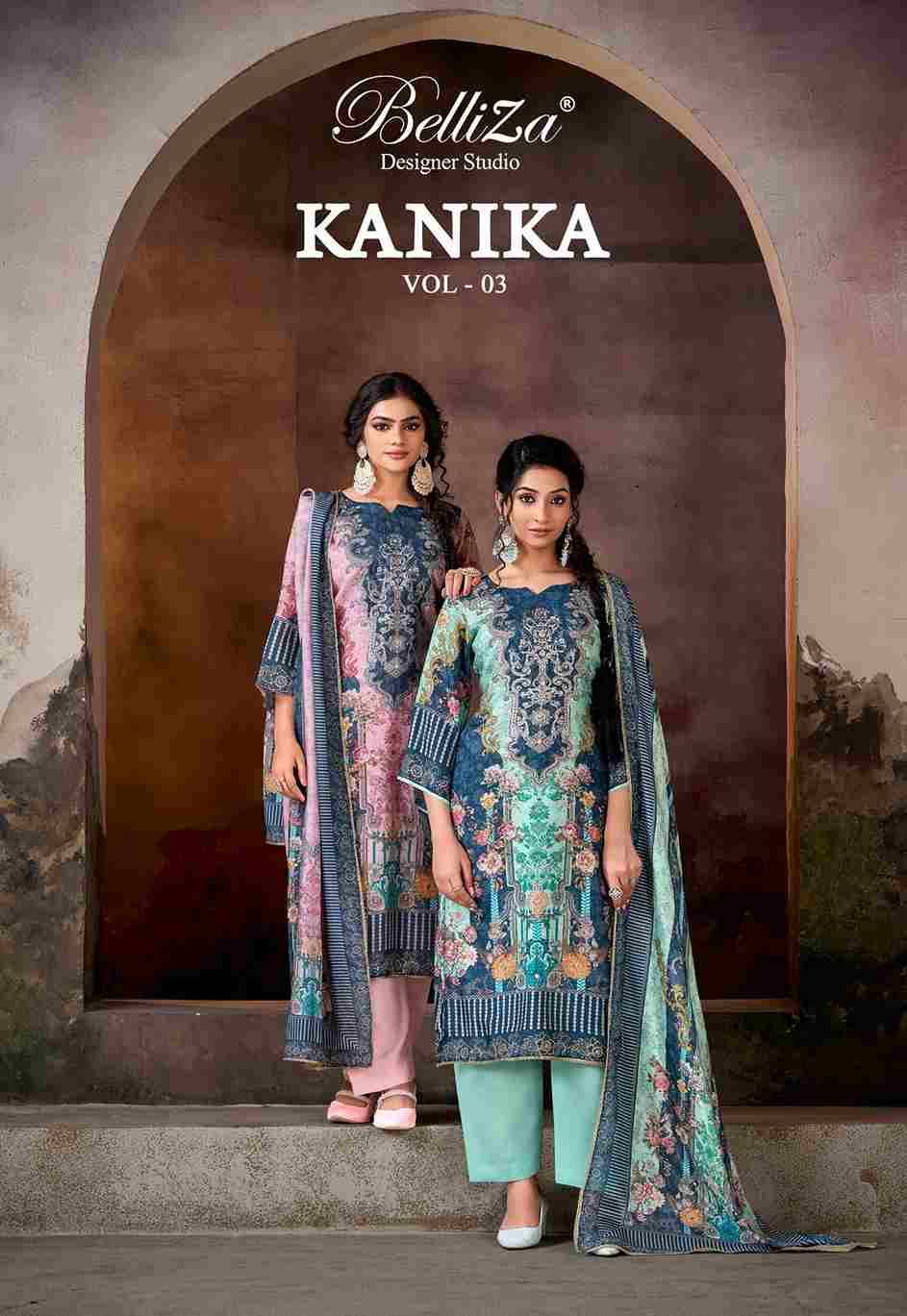 Kanika Vol-3 By Belliza 845-001 To 845-003 Series Beautiful Festive Suits Stylish Fancy Colorful Casual Wear & Ethnic Wear Pure Viscose Muslin Print Dresses At Wholesale Price