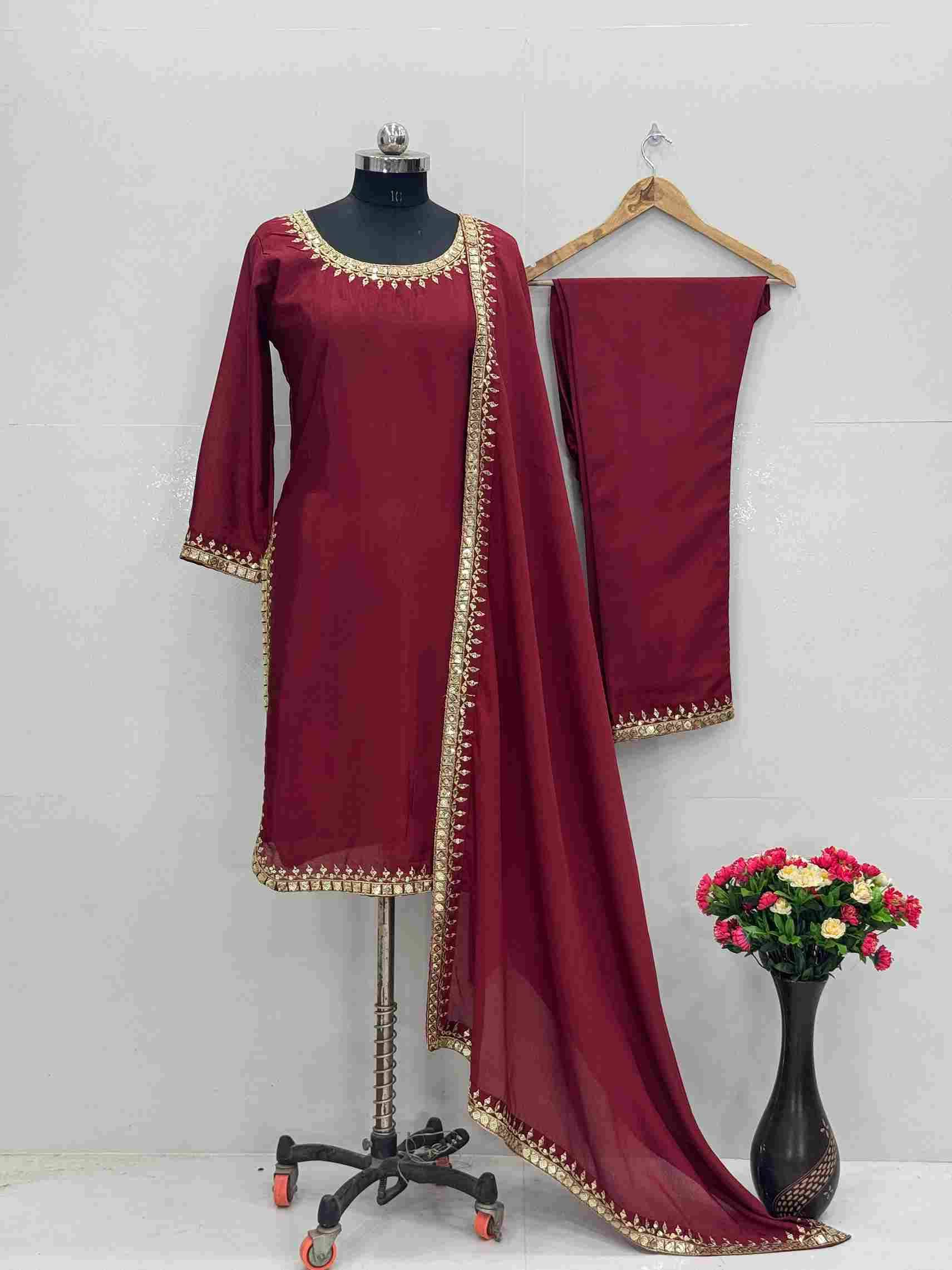 Kf-1684 By Fashid Wholesale Beautiful Colorful Fancy Wedding Collection Occasional Wear & Party Wear Heavy Chinnon Dresses At Wholesale Price