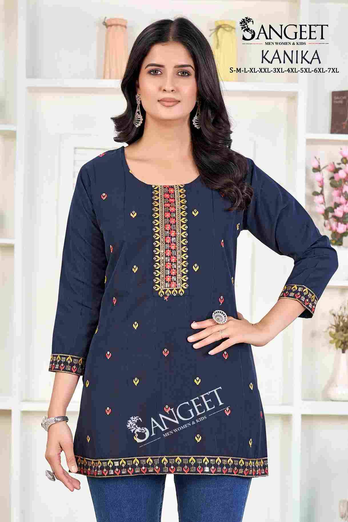 Kanika By Sangeet 1001 To 1008 Series Designer Stylish Fancy Colorful Beautiful Party Wear & Ethnic Wear Collection Heavy Rayon Kurtis At Wholesale Price