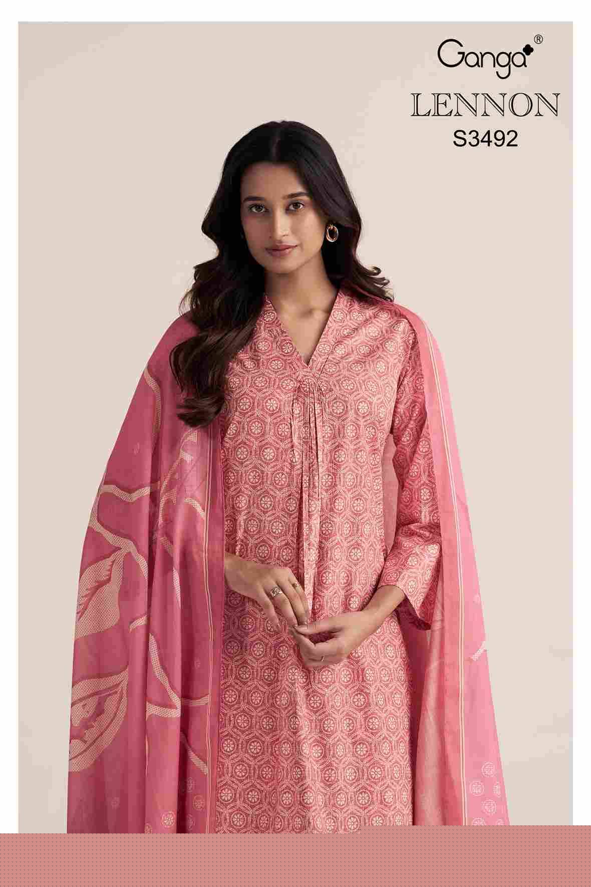 Lennon-3492 By Ganga Fashion 3492-A To 3492-D Series Beautiful Festive Suits Colorful Stylish Fancy Casual Wear & Ethnic Wear Pure Cotton Dresses At Wholesale Price
