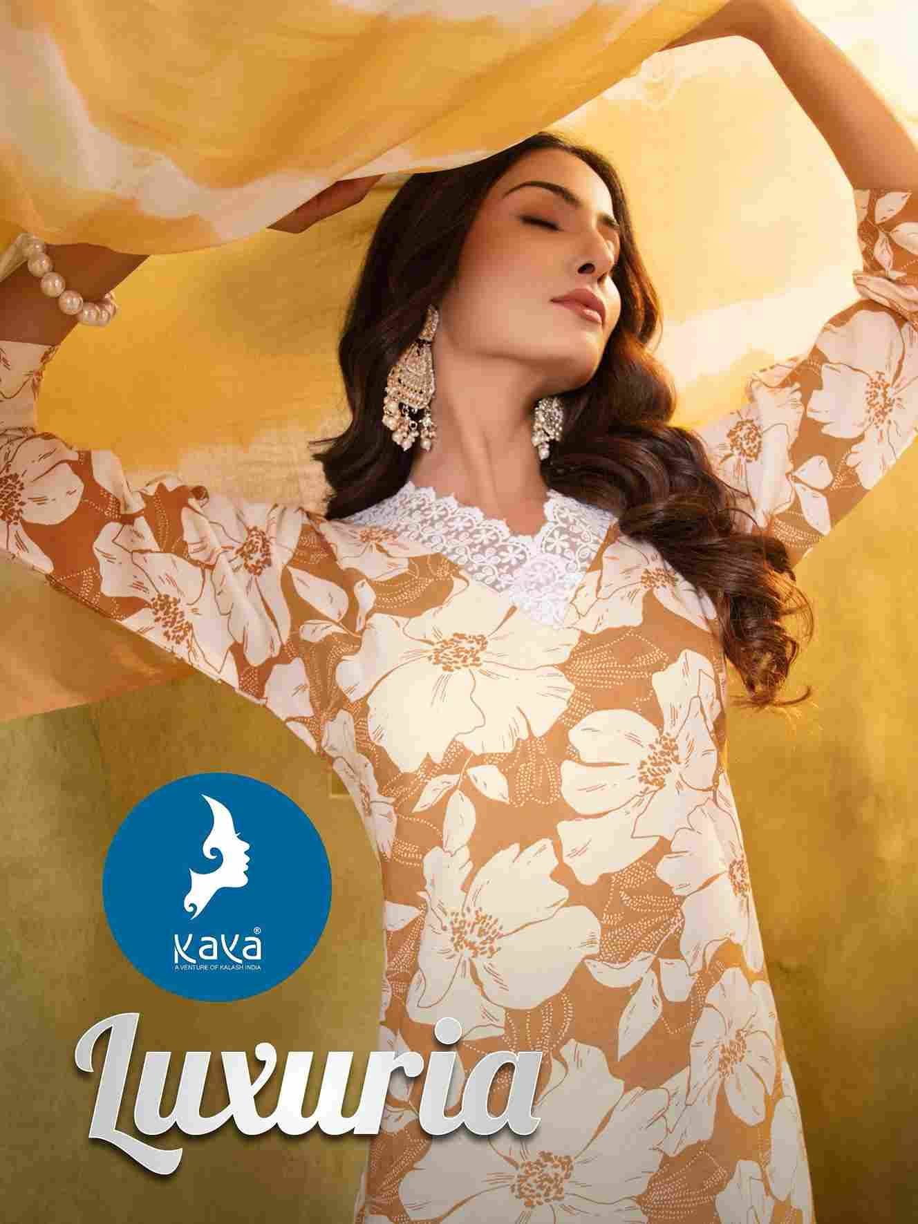 Luxuria By Kaya 01 To 06 Series Designer Stylish Fancy Colorful Beautiful Party Wear & Ethnic Wear Collection Rayon Print Dresses At Wholesale Price