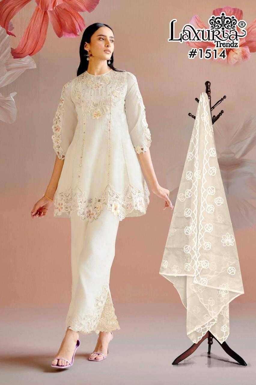 Luxuria Trendz 1514 Colours By Luxuria 1514-A To 1514-C Series Beautiful Pakistani Suits Colorful Stylish Fancy Casual Wear & Ethnic Wear Vichitra Dresses At Wholesale Price