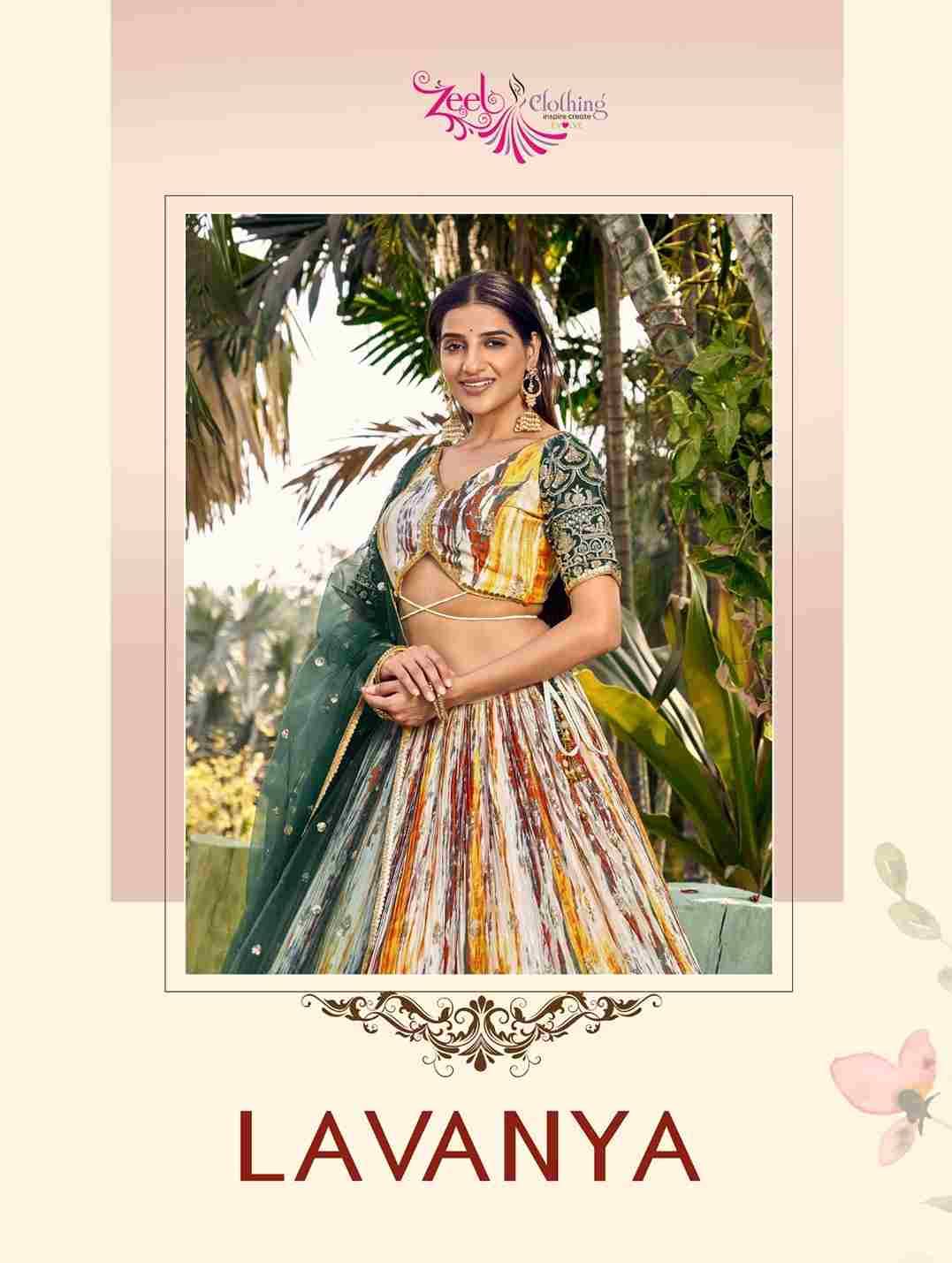 Lavanya By Zeel Clothing 5051-A To 5051-D Series Festive Wear Collection Beautiful Stylish Colorful Fancy Party Wear & Occasional Wear Chinnon Lehengas At Wholesale Price