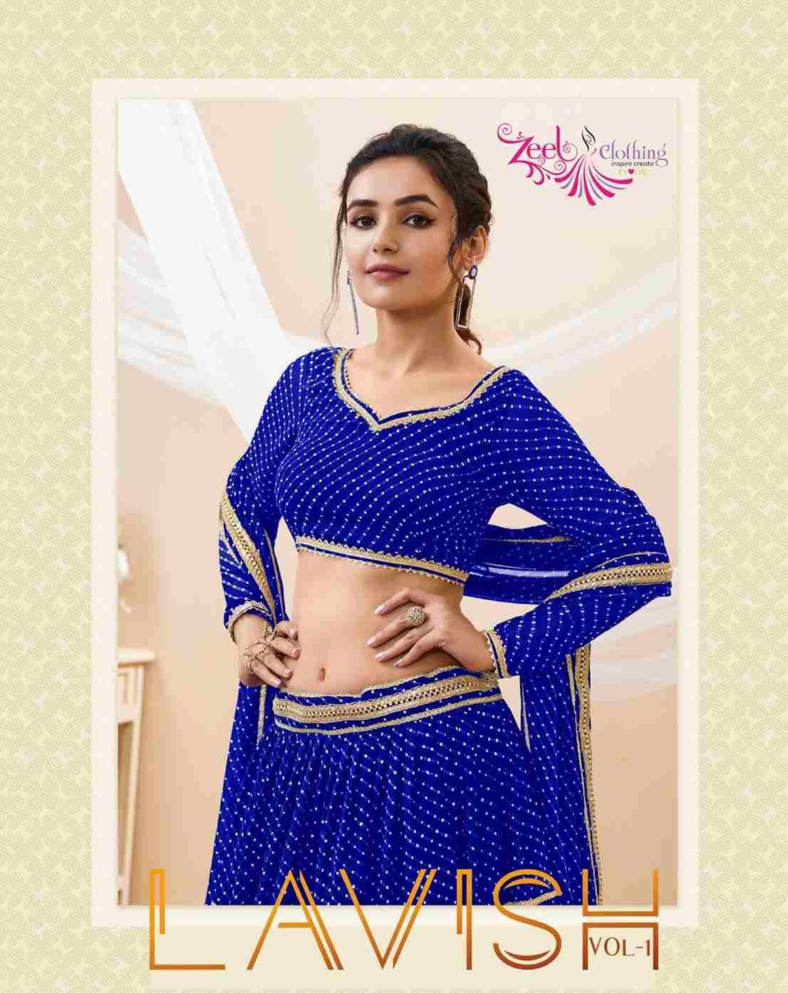 Lavish Vol-1 By Zeel Clothing 601 To 605 Series Festive Wear Collection Beautiful Stylish Colorful Fancy Party Wear & Occasional Wear Georgette Lehengas At Wholesale Price