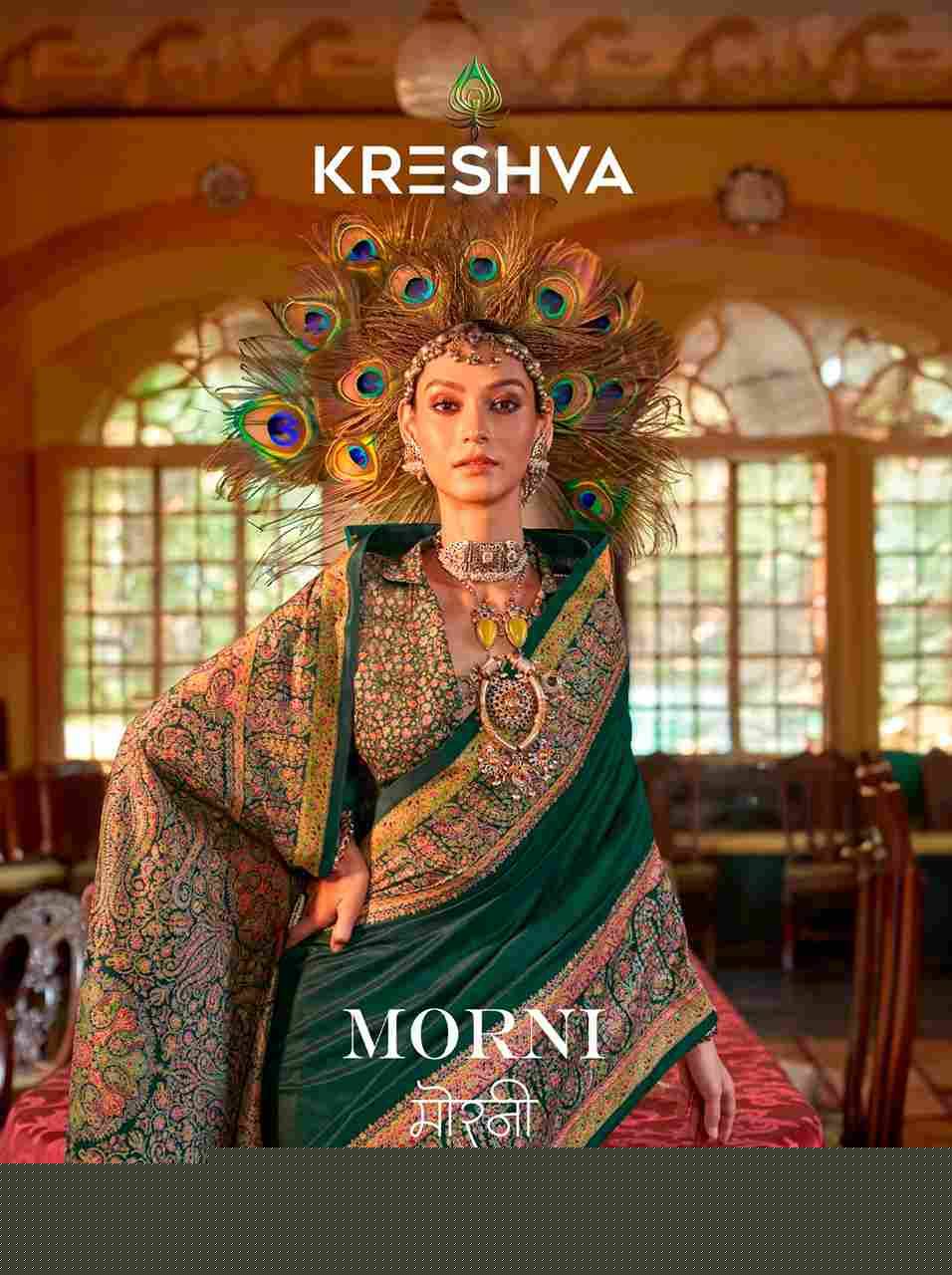Morni By Kreshva 806 To 811 Series Indian Traditional Wear Collection Beautiful Stylish Fancy Colorful Party Wear & Occasional Wear Vichitra Silk Sarees At Wholesale Price