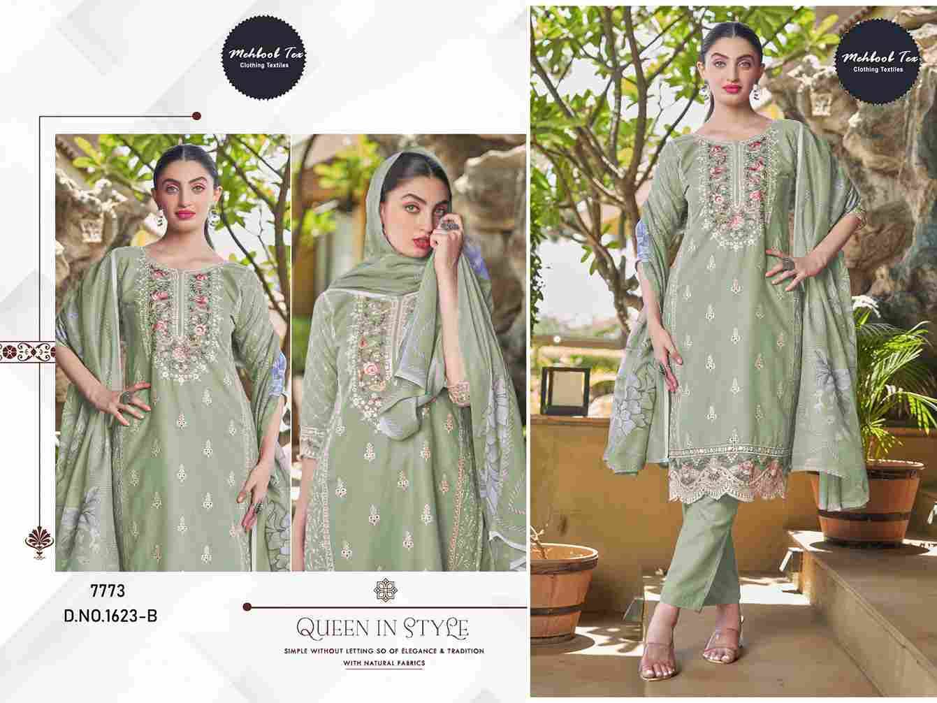Mehboob Tex Hit Design 1623 Colours By Mehboob Tex 1623-A To 1623-B Series Beautiful Pakistani Suits Stylish Fancy Colorful Party Wear & Occasional Wear Pure Cotton Dresses At Wholesale Price