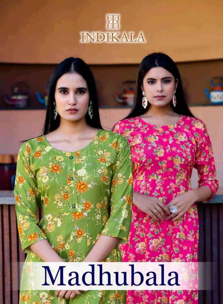 Madhubala By Kushals 1001 To 1010 Series Designer Stylish Fancy Colorful Beautiful Party Wear & Ethnic Wear Collection Rayon Print Kurtis At Wholesale Price