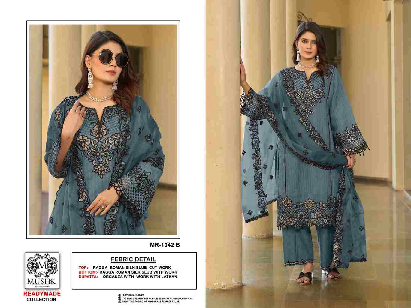 Mushk Hit Design 1042 Colours By Mushk 1042-A To 1042-D Series Beautiful Winter Collection Pakistani Suits Stylish Fancy Colorful Casual Wear & Ethnic Wear Roman Silk Dresses At Wholesale Price