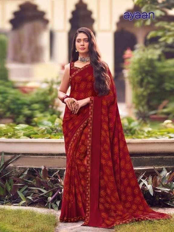 Maruti By Ayaan 01 To 17 Series Indian Traditional Wear Collection Beautiful Stylish Fancy Colorful Party Wear & Occasional Wear Georgette Sarees At Wholesale Price