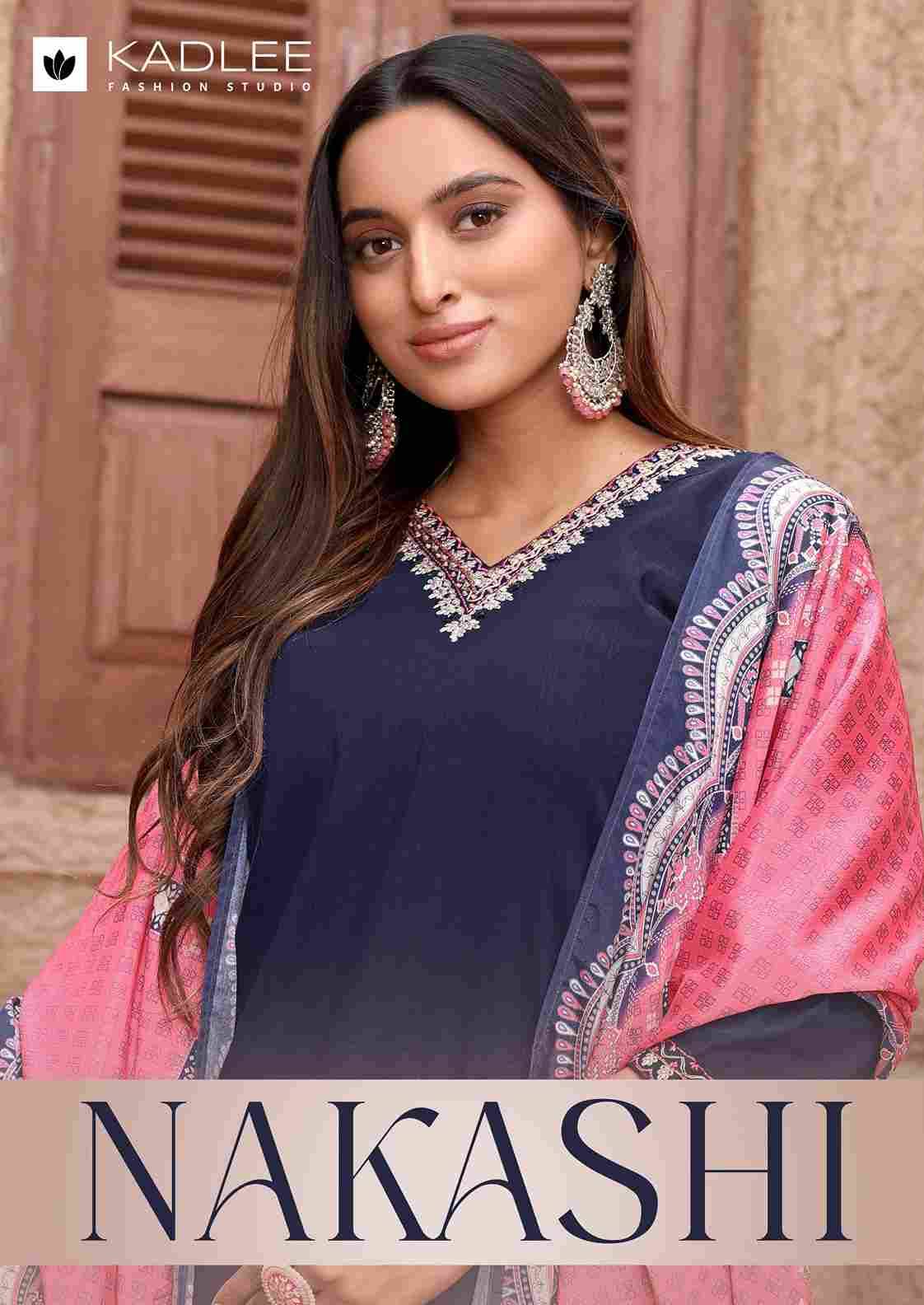 Nakashi By Kadlee 4001 To 4004 Series Beautiful Festive Suits Colorful Stylish Fancy Casual Wear & Ethnic Wear Cotton With Work Dresses At Wholesale Price
