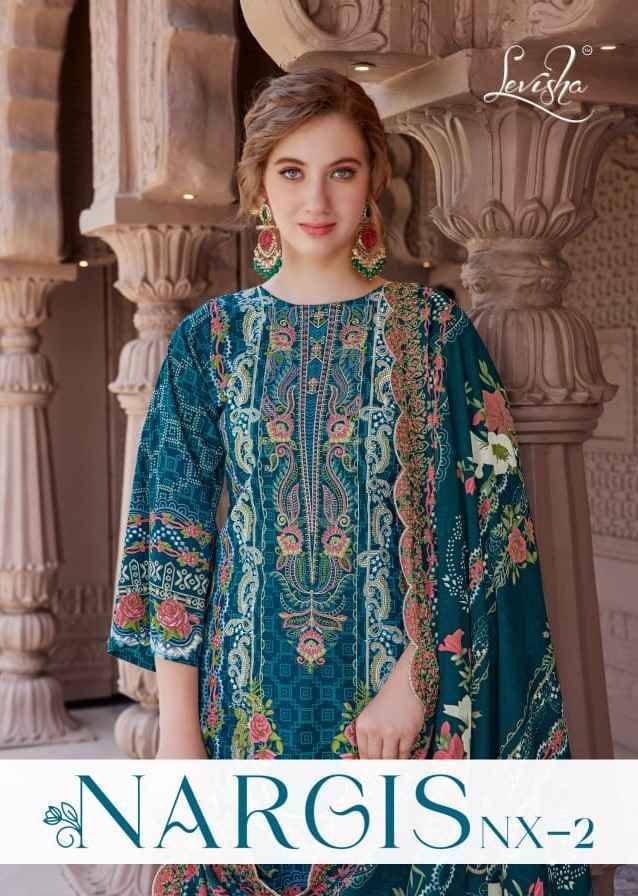 Nargis Nx Vol-2 By Levisha 2013 To 2018 Series Festive Suits Beautiful Fancy Colorful Stylish Party Wear & Occasional Wear Cambric Lawn Cotton Dresses At Wholesale Price