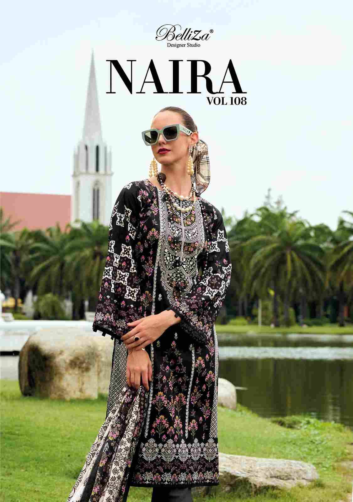 Naira Vol-108 By Belliza 1047-001 To 1047-008 Series Beautiful Festive Suits Stylish Fancy Colorful Casual Wear & Ethnic Wear Pure Cotton Print Dresses At Wholesale Price