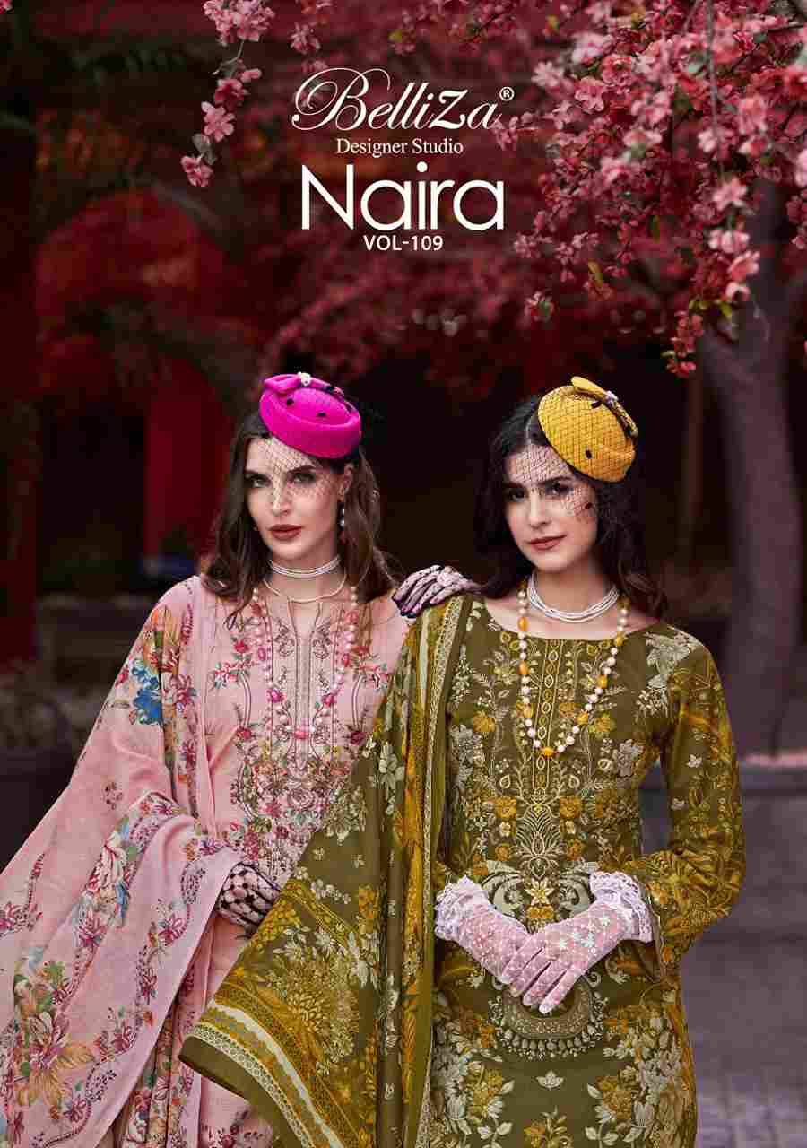 Naira Vol-109 By Belliza 855-001 To 855-008 Series Beautiful Festive Suits Stylish Fancy Colorful Casual Wear & Ethnic Wear Pure Cotton Print Dresses At Wholesale Price