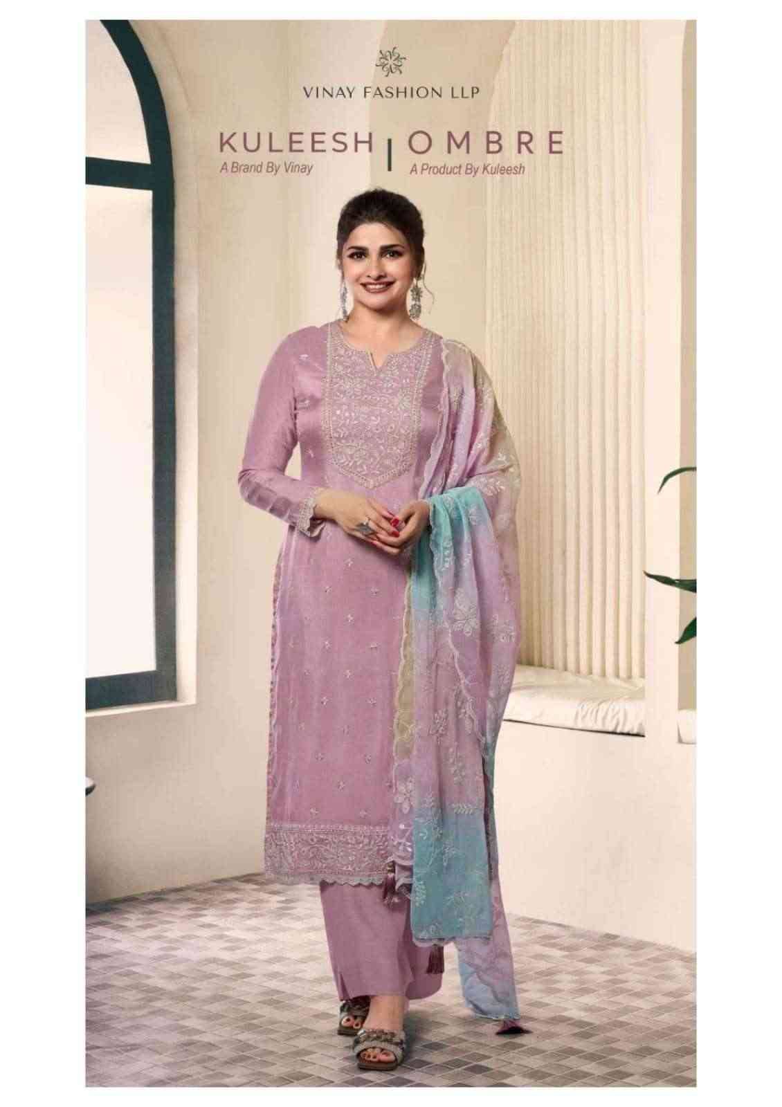 Ombre By Kuleesh 73591 To 73594 Series Designer Festive Suits Collection Beautiful Stylish Fancy Colorful Party Wear & Occasional Wear Moonga Silk Dresses At Wholesale Price