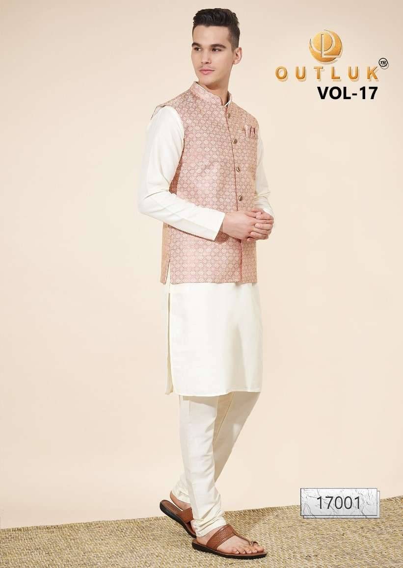 Outluk Vol-117 By Outluk 17001 To 17011 Series Beautiful Colorful Stylish Fancy Casual Wear & Ethnic Wear & Ready To Wear Pure Silk Kurtas With Pajamas At Wholesale Price
