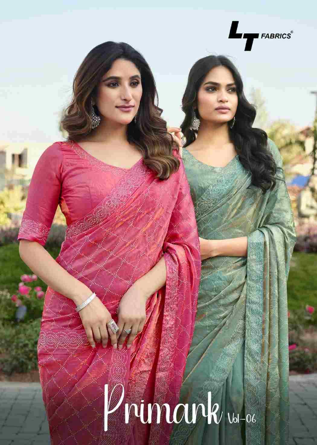 Primark Vol-6 By LT Fabrics 601 To 606 Series Indian Traditional Wear Collection Beautiful Stylish Fancy Colorful Party Wear & Occasional Wear Malai Silk Sarees At Wholesale Price