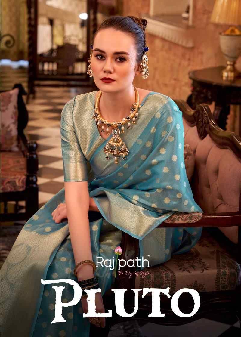 Pluto By Rajpath 352 To 357 Series Indian Traditional Wear Collection Beautiful Stylish Fancy Colorful Party Wear & Occasional Wear Tissue Silk Sarees At Wholesale Price