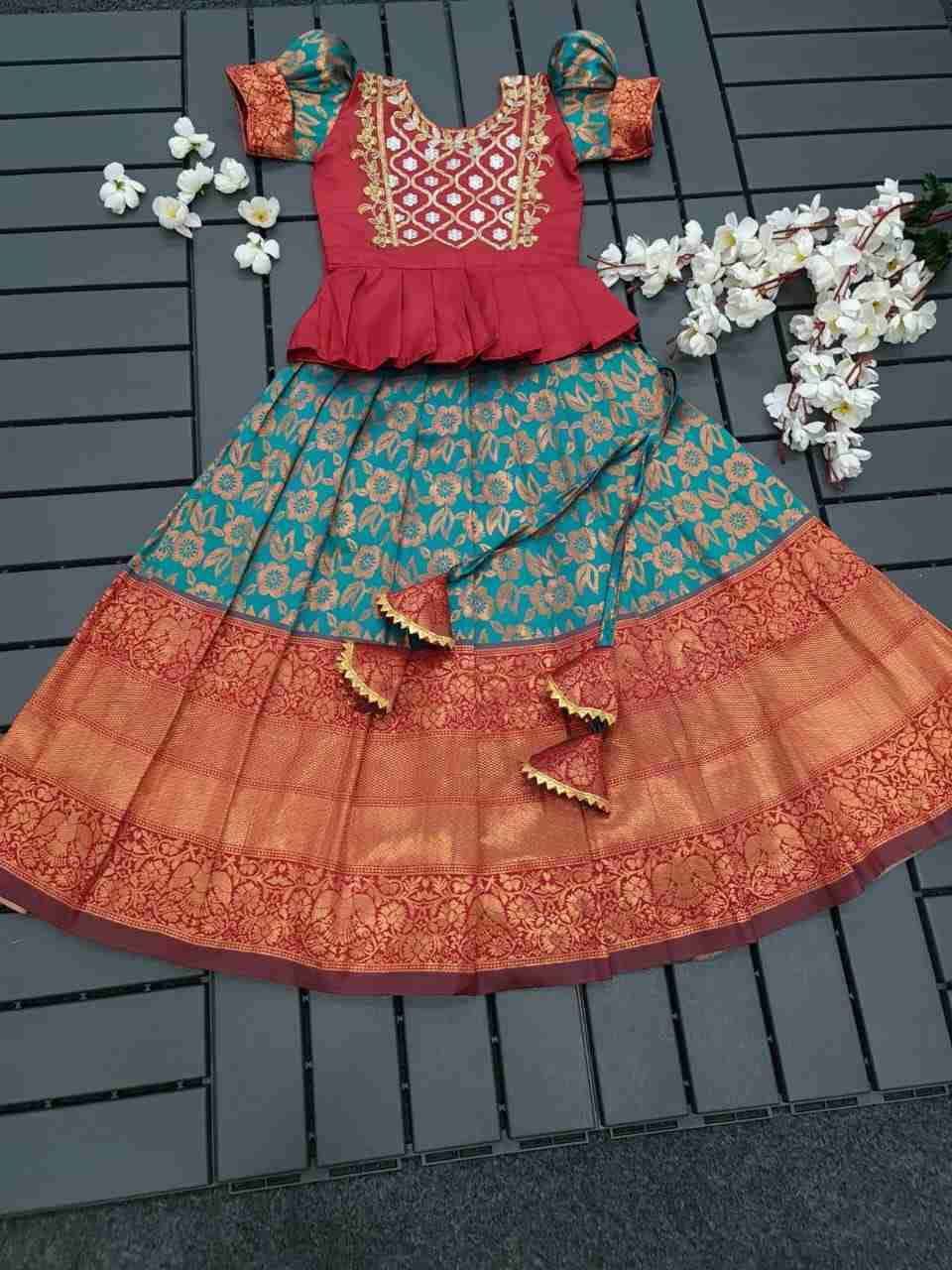 Pv-Kids Lehenga Vol-8 By Fashid Wholesale 01 To 02 Series Designer Beautiful Collection Occasional Wear & Party Wear Pure Silk Lehengas At Wholesale Price